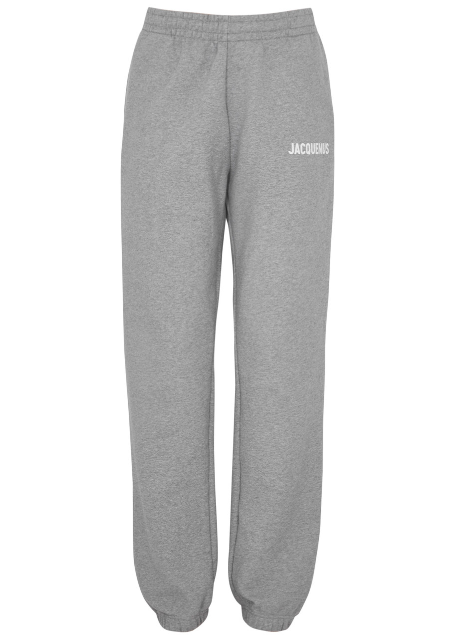 Jacquemus Le Jogging Logo Cotton Sweatpants – Grey