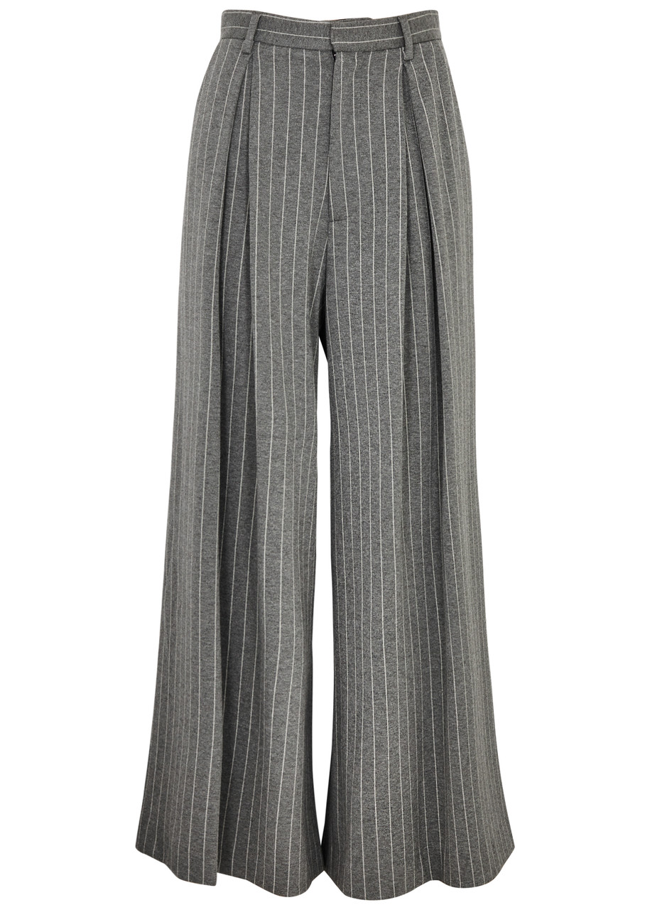 Giuseppe DI Morabito Pinstriped Wide-leg Trousers – Grey – M