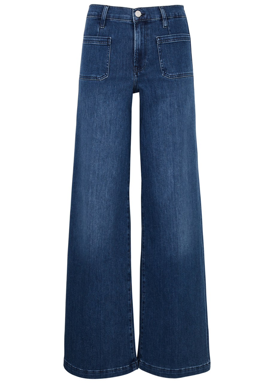Frame Le Bartdot Wide-leg Jeans – Blue – W Frame Le Bartdot Wide-leg Jeans – Blue – W