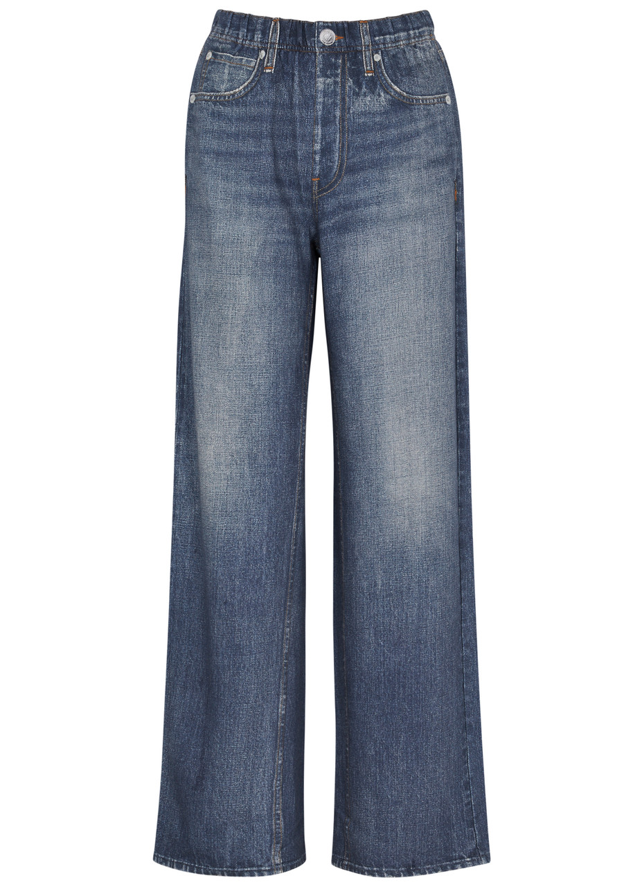 Rag & Bone Miramar Jeans-print Cotton Sweatpants – Blue – S – S Rag & Bone Miramar Jeans-print Cotton Sweatpants – Blue – S – S