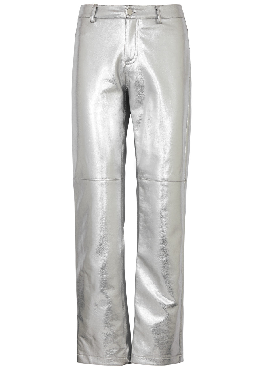Jakke Cindy Metallic Faux Leather Trousers – Silver Jakke Cindy Metallic Faux Leather Trousers – Silver