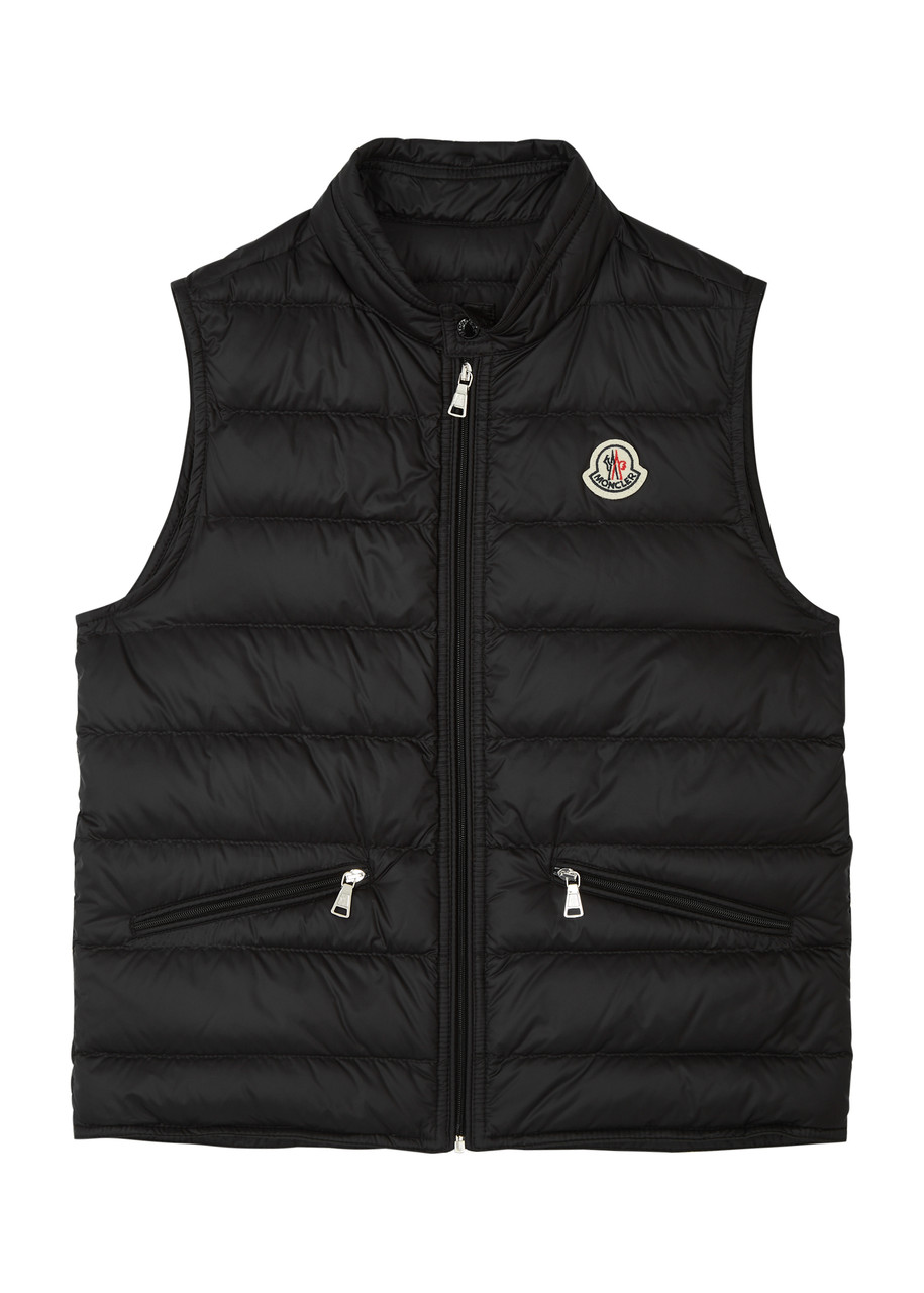 Moncler Kids Gui Quilted Shell Gilet – Black – A