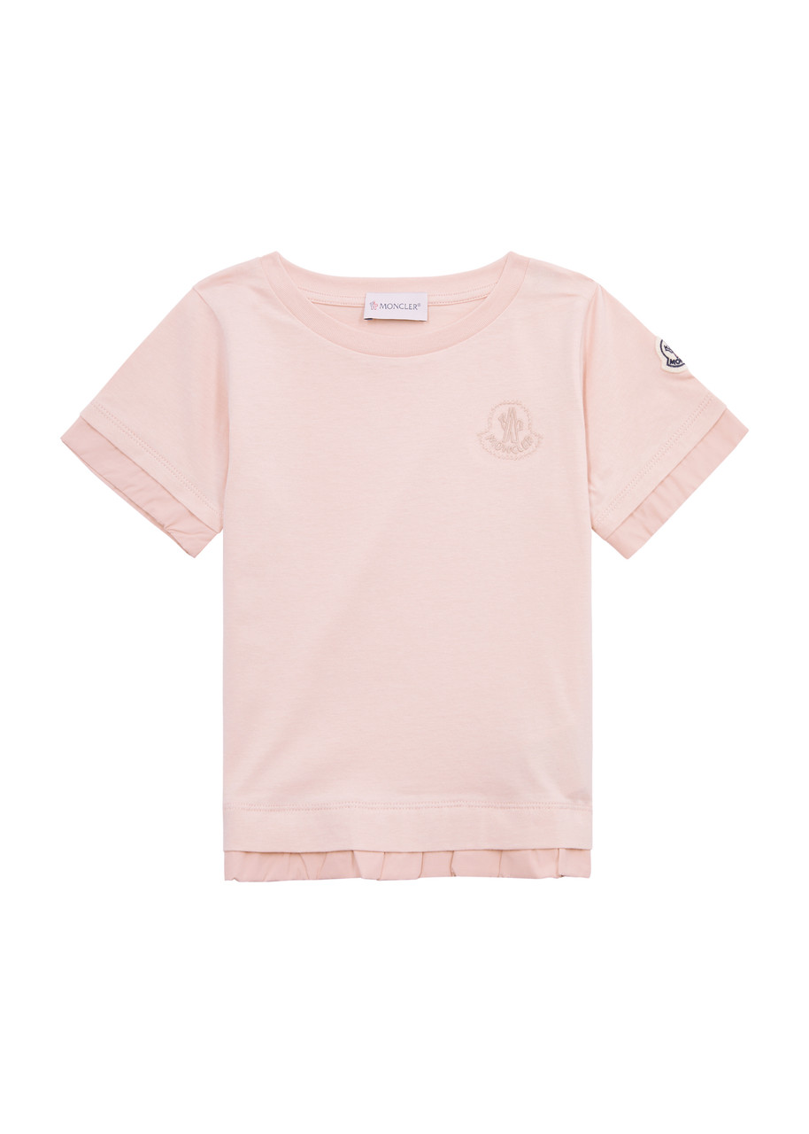 Moncler Kids Logo-embroidered Cotton shirt – – Pink – A