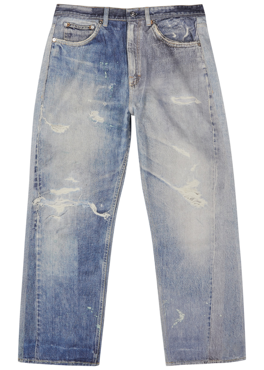 Our Legacy Third Cut Distressed Straight-leg Jeans – Denim – W M