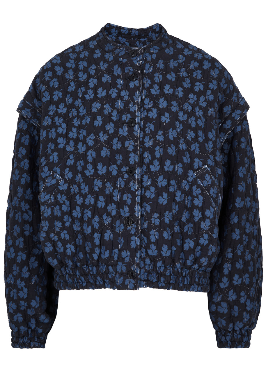 Ymc Jordan Floral-print Quilted Jacket – Blue Ymc Jordan Floral-print Quilted Jacket – Blue