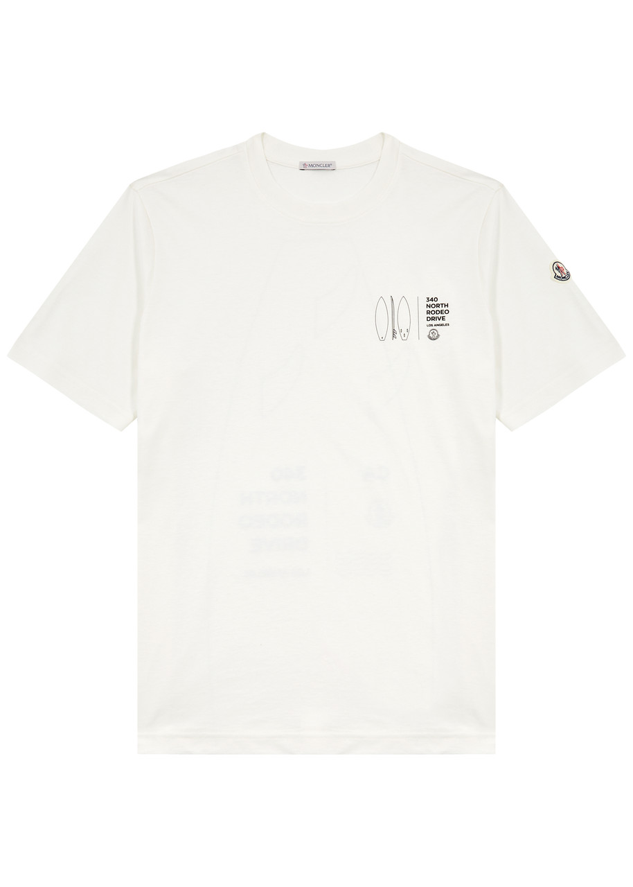 Moncler Surf Logo-print Cotton shirt – Cream Moncler Surf Logo-print Cotton shirt – Cream