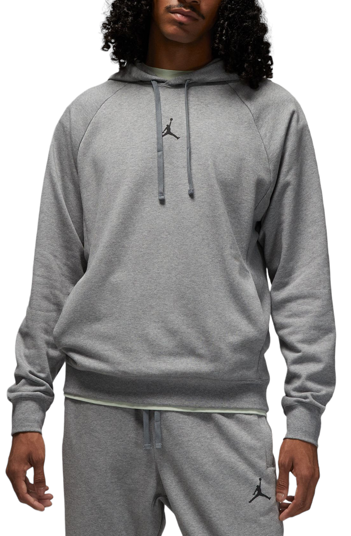 Men Dri-FIT Sport Crossover Fleece Pullover Hoodie Carbon HeatherBlack Sweatshirts Carbon HeatherBlack