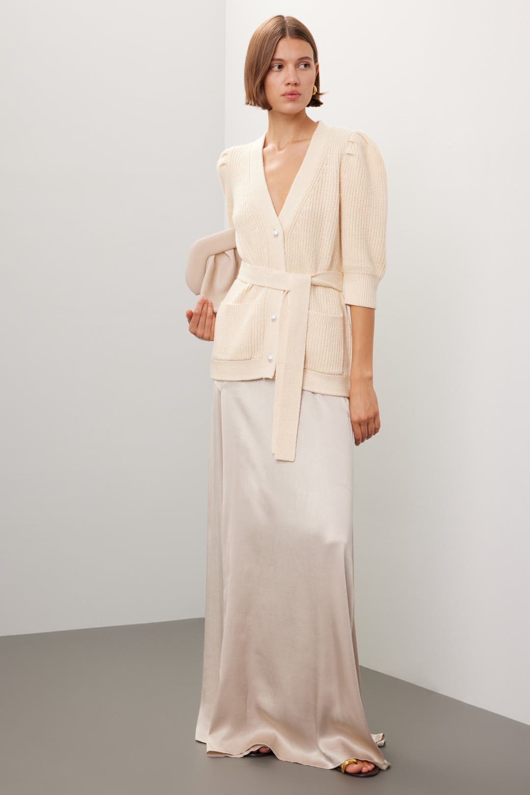 Adam Lippes x RTR Tie Waist Cardigan Cream Adam Lippes x RTR Tie Waist Cardigan Cream