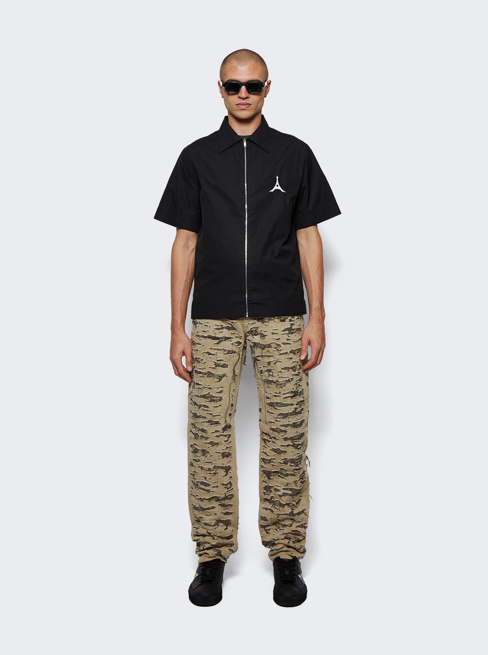 Zipped Slim Fit Denim Trousers