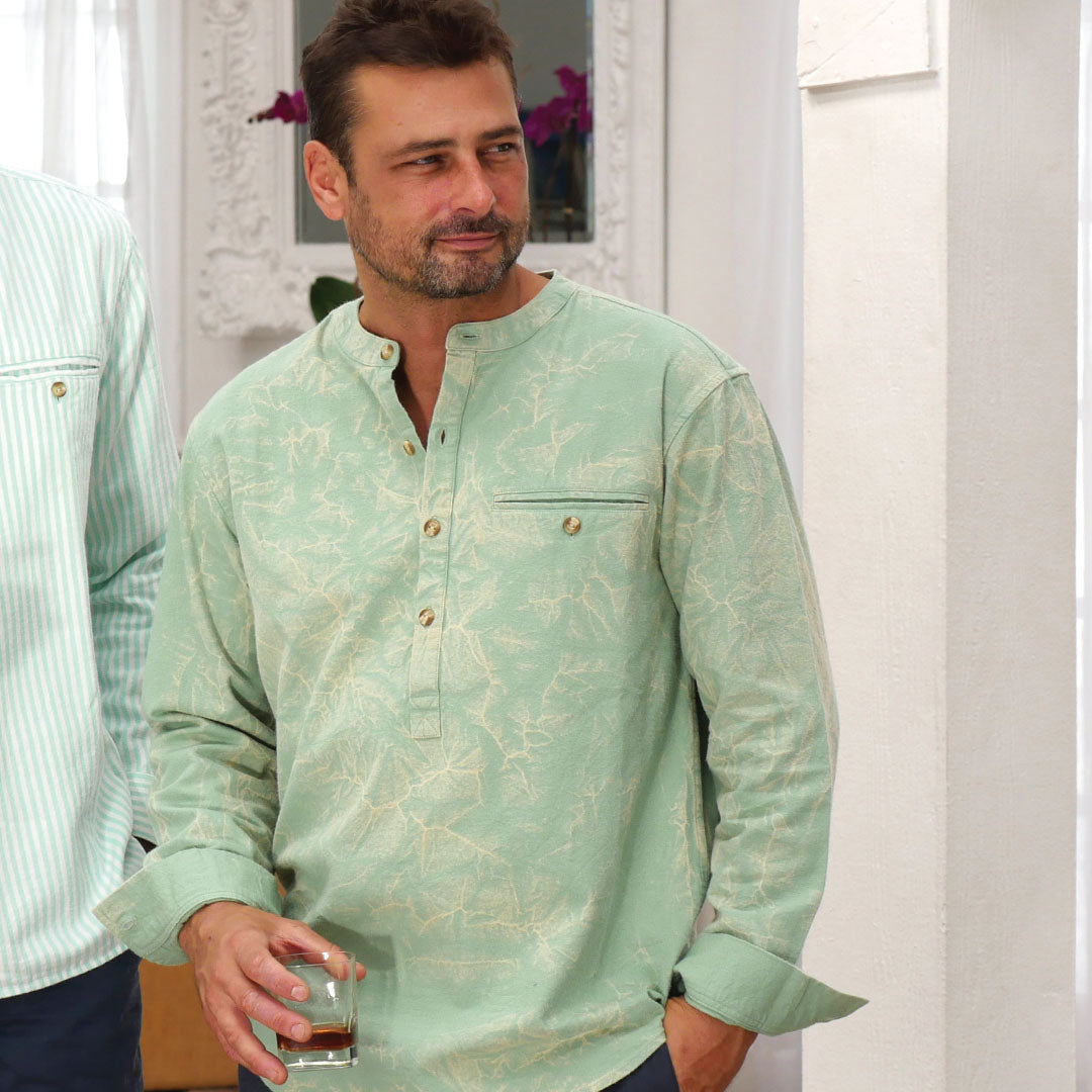 Castaway Collarless Shirt Castaway Collarless Shirt