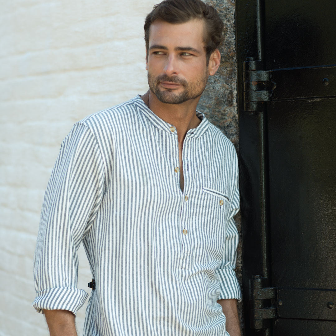 Castaway Collarless Shirt Castaway Collarless Shirt