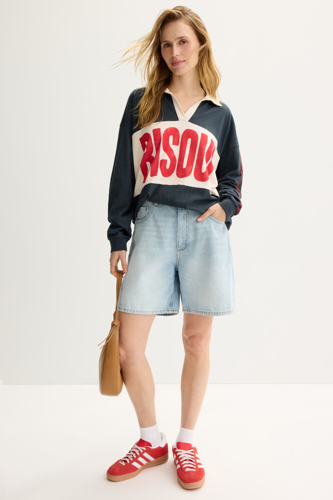Daydreamer Bisou Rugby Long Sleeve Shirt Multicolored-blue-print Daydreamer Bisou Rugby Long Sleeve Shirt Multicolored-blue-print
