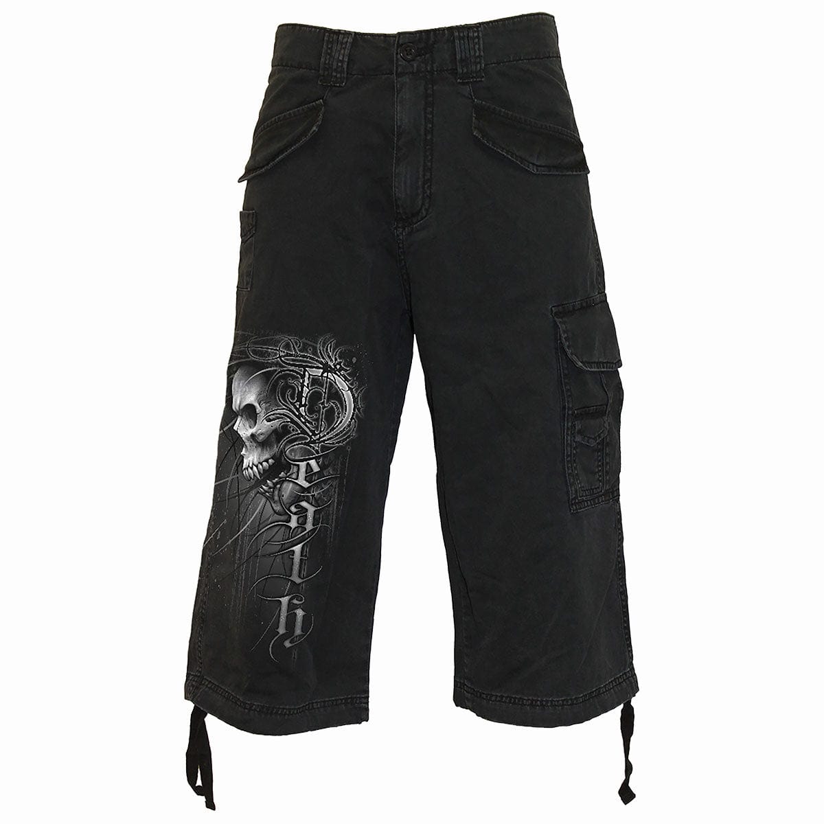 DEATH FOREVER – Vintage Cargo Shorts Long Black