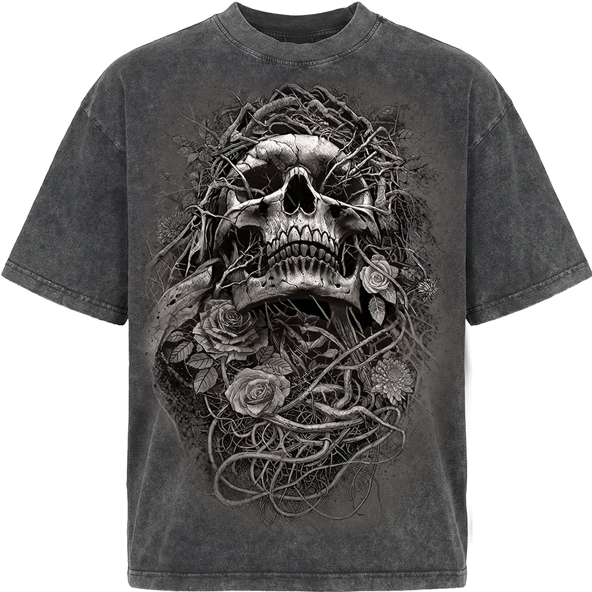 ACID REAPER – Box Shirt Acid Wash Charcoal ACID REAPER – Box Shirt Acid Wash Charcoal