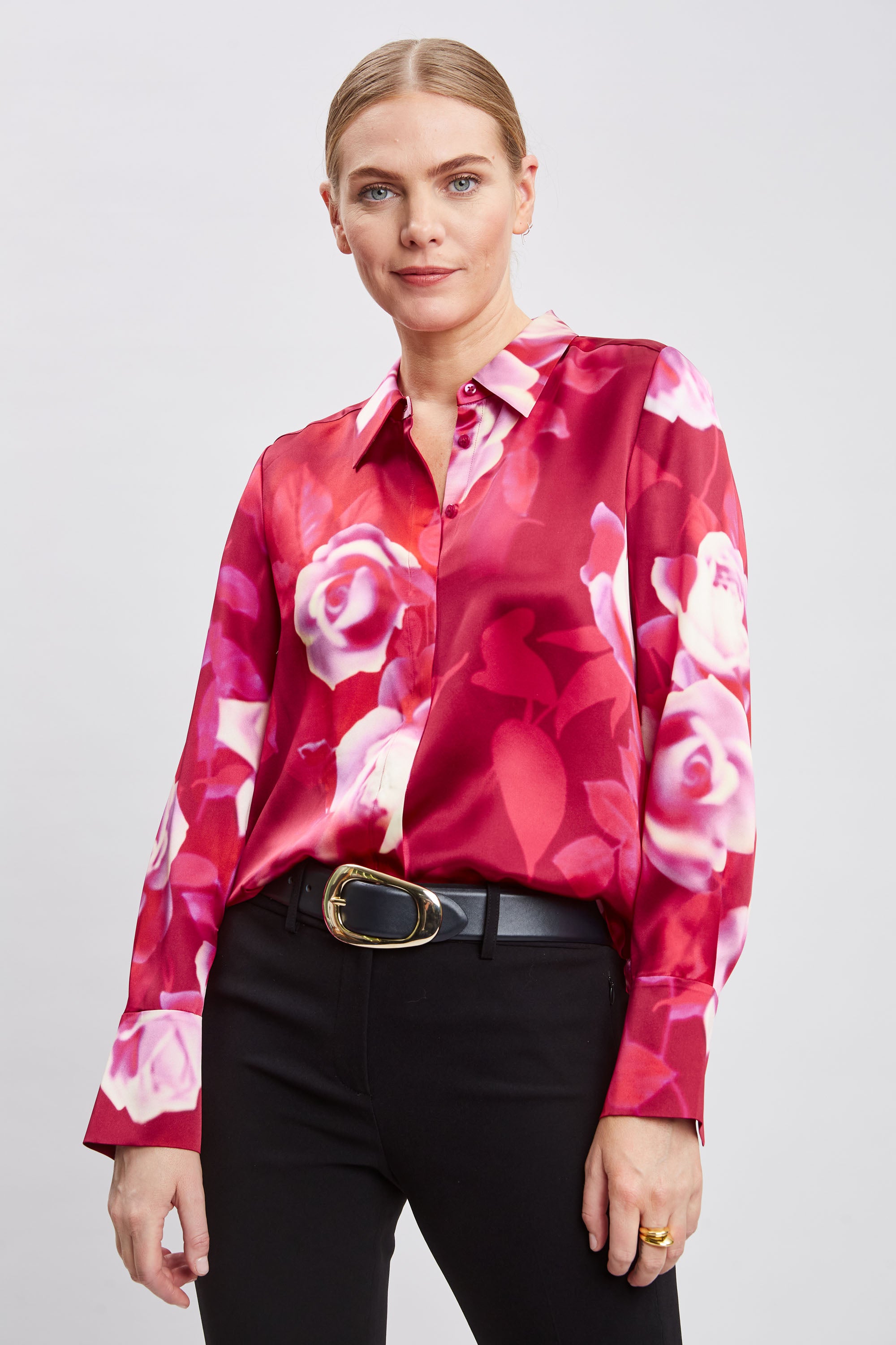 Silk Satin Moulin Rouge Shirt Silk Satin Moulin Rouge Shirt