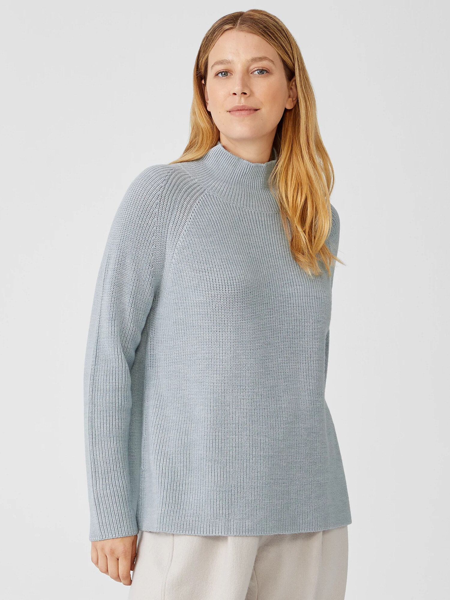 Merino Wool Turtleneck Top