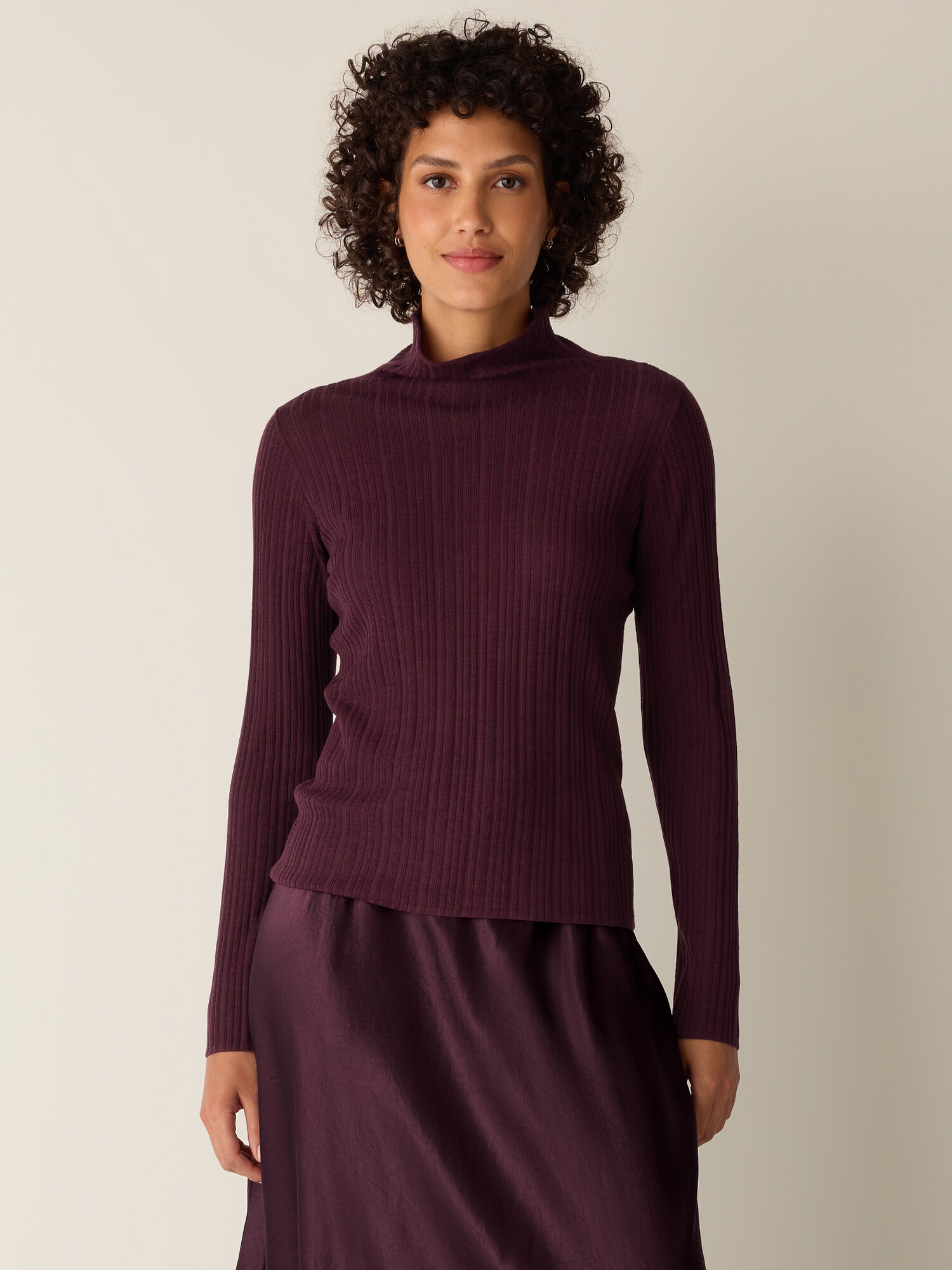 Superfine Merino Turtleneck Top