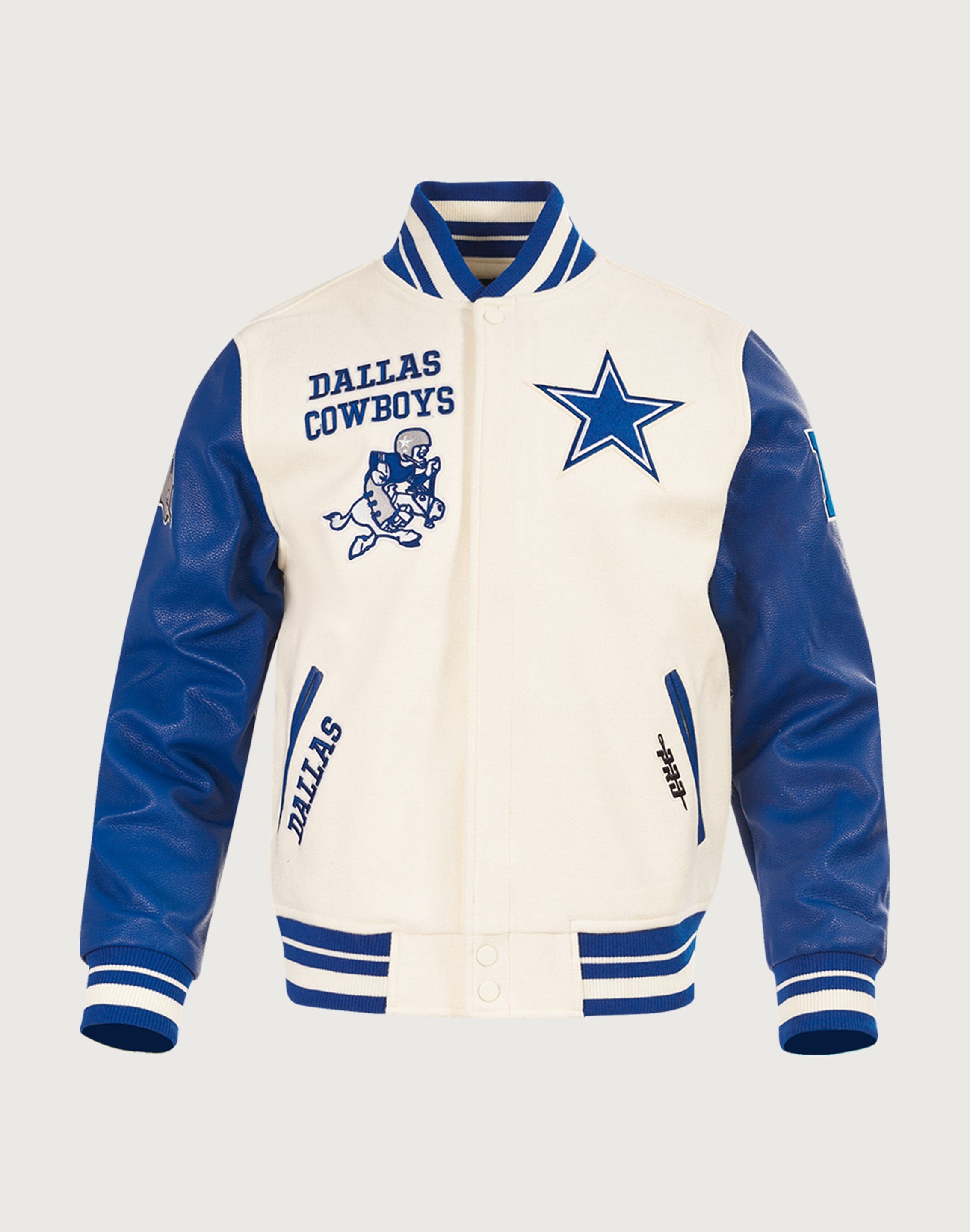 Pro Standard NFL Dallas Cowboys Retro Classic Rib Wool Varsity Jacket Pro Standard NFL Dallas Cowboys Retro Classic Rib Wool Varsity Jacket