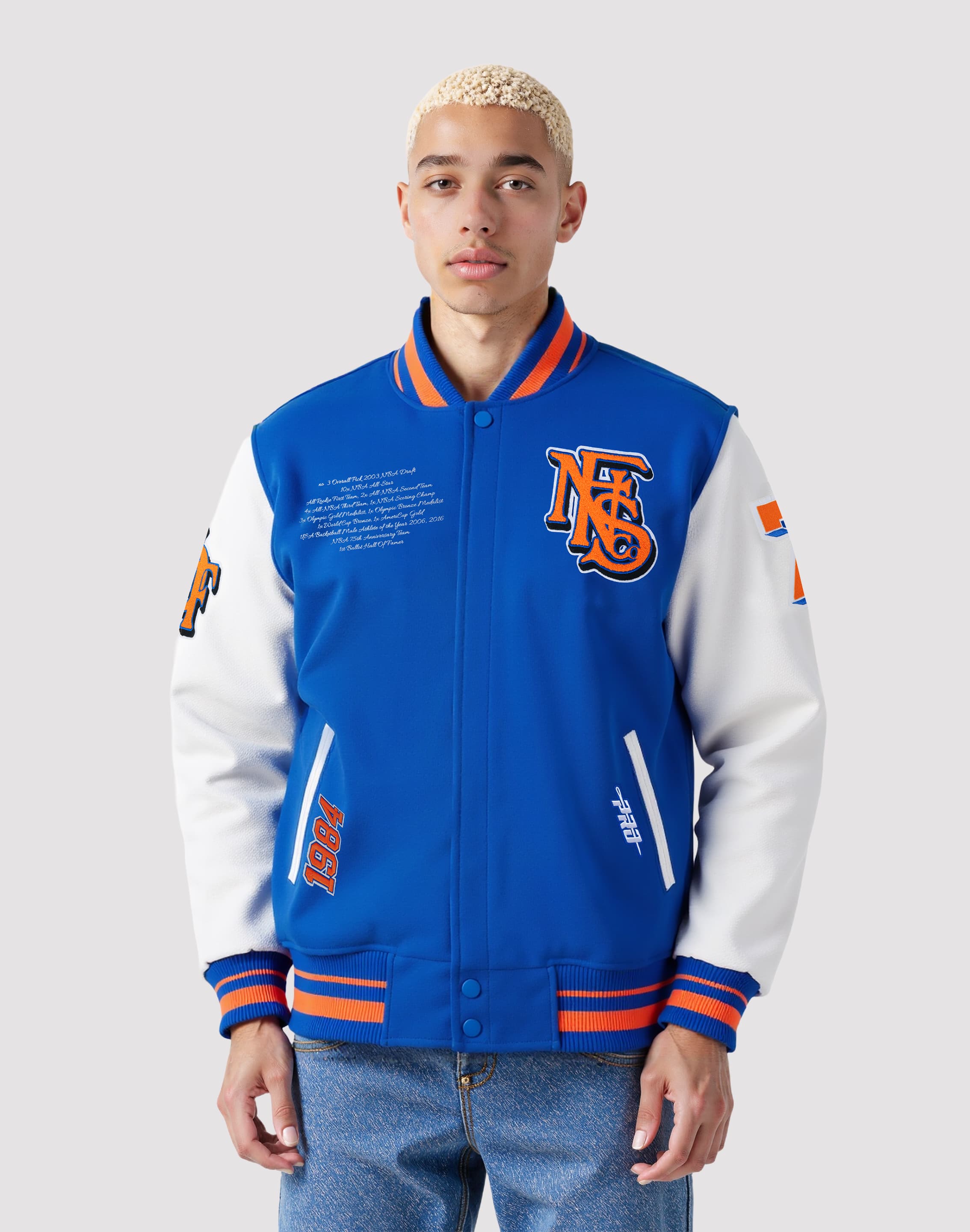 Pro Standard NBA Famous Nobodys Basketball Hall of Fame Rib Wool Varsity Jacket
