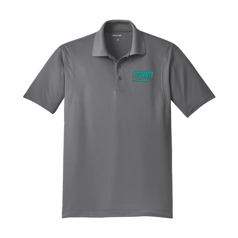 Storm Mens Tall Sport-Tek Grey Concrete Polo Bowling Shirt Storm Mens Tall Sport-Tek Grey Concrete Polo Bowling Shirt