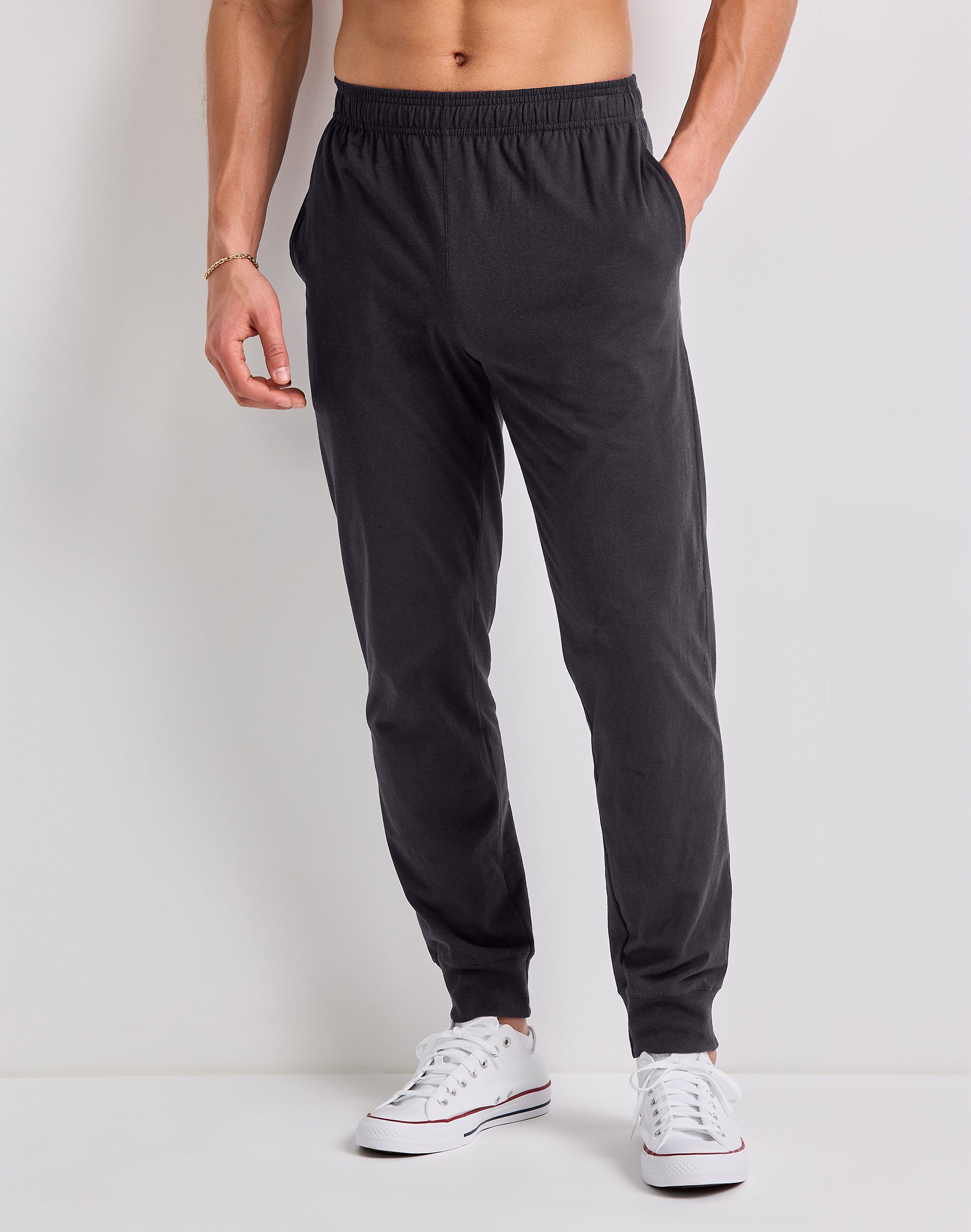 Hanes Originals Men’s Cotton Joggers with Pockets, .” Black