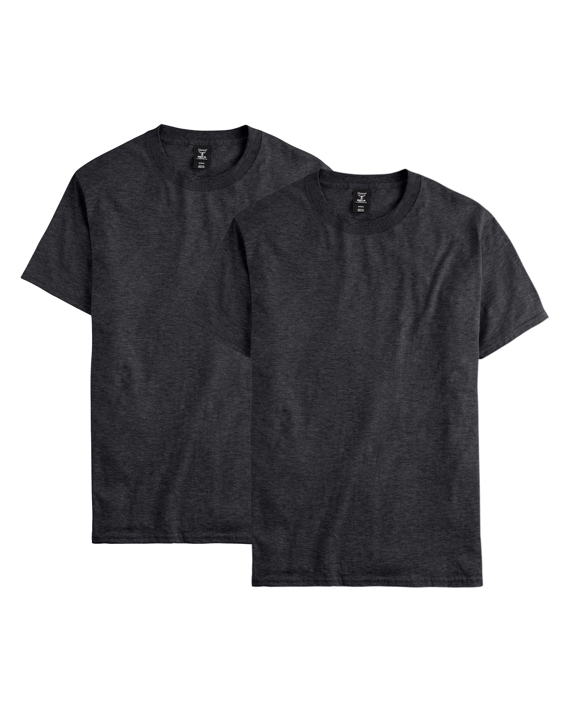 Hanes Beefy-T Men’s Shirt, Value -Pack Big & Tall Available Charcoal Heather Hanes Beefy-T Men’s Shirt, Value -Pack Big & Tall Available Charcoal Heather