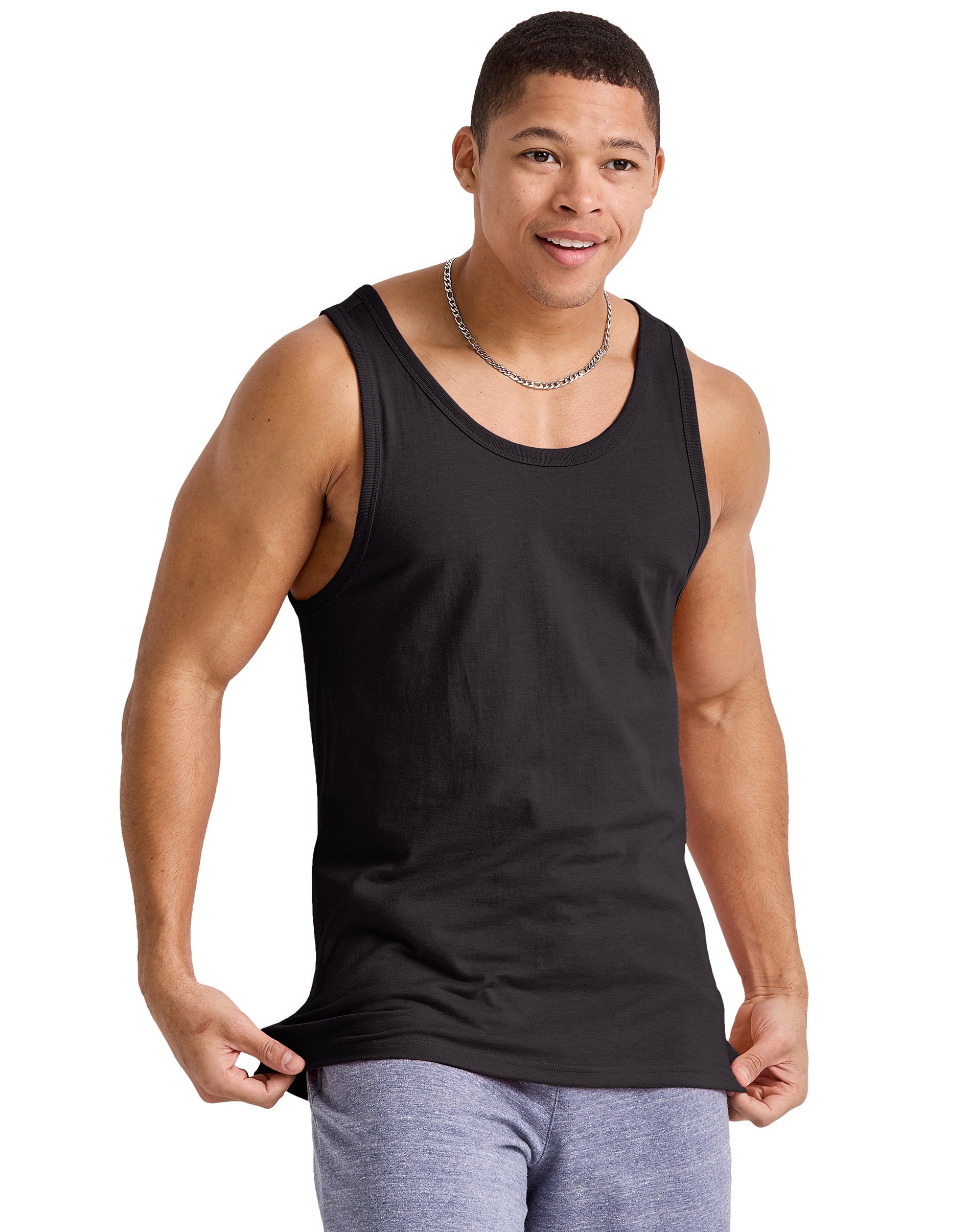 Hanes Originals Men’s Tri-Blend Tank Top Black