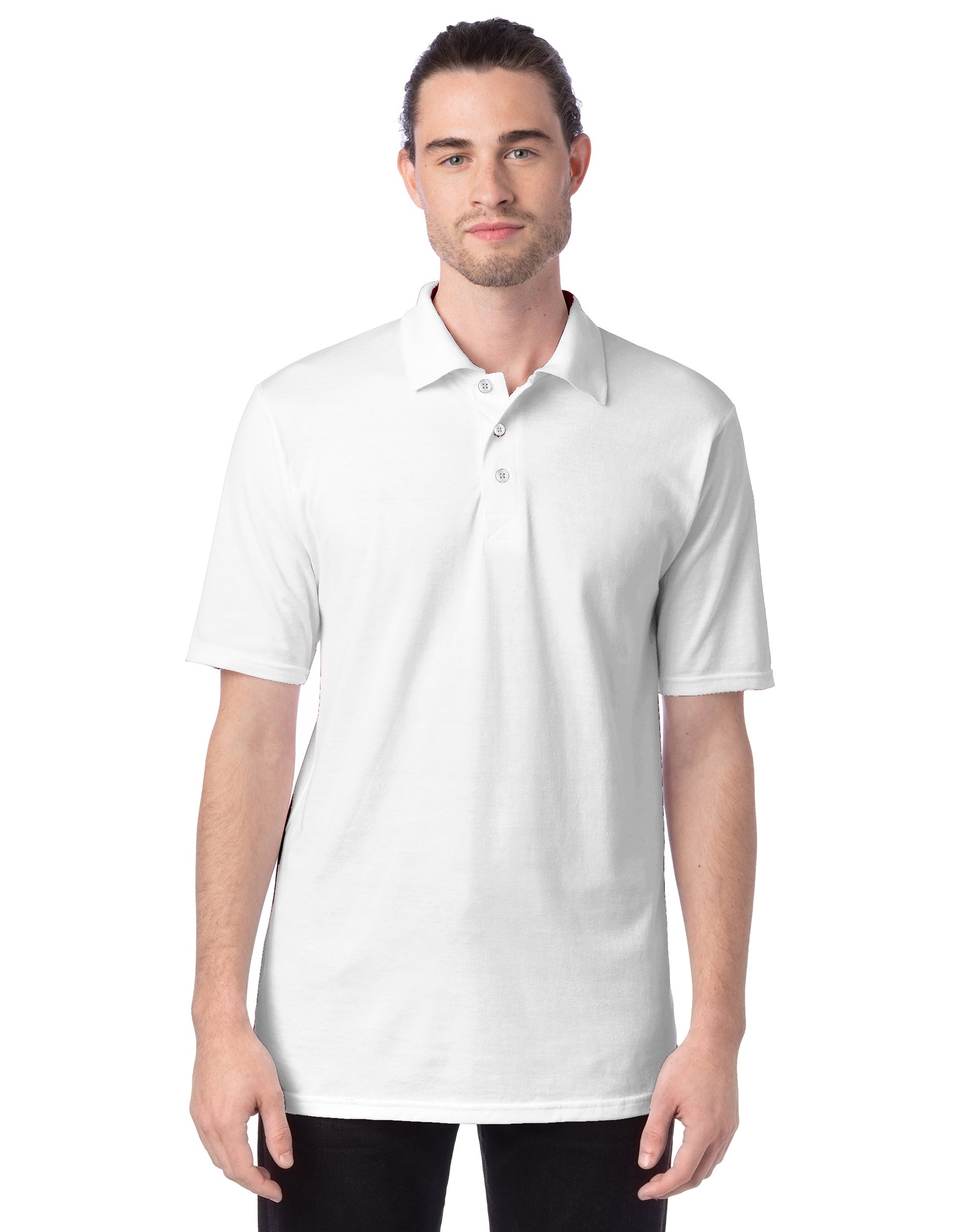 Hanes X-Temp Men’s Performance Polo Shirt with Odor Control White Hanes X-Temp Men’s Performance Polo Shirt with Odor Control White