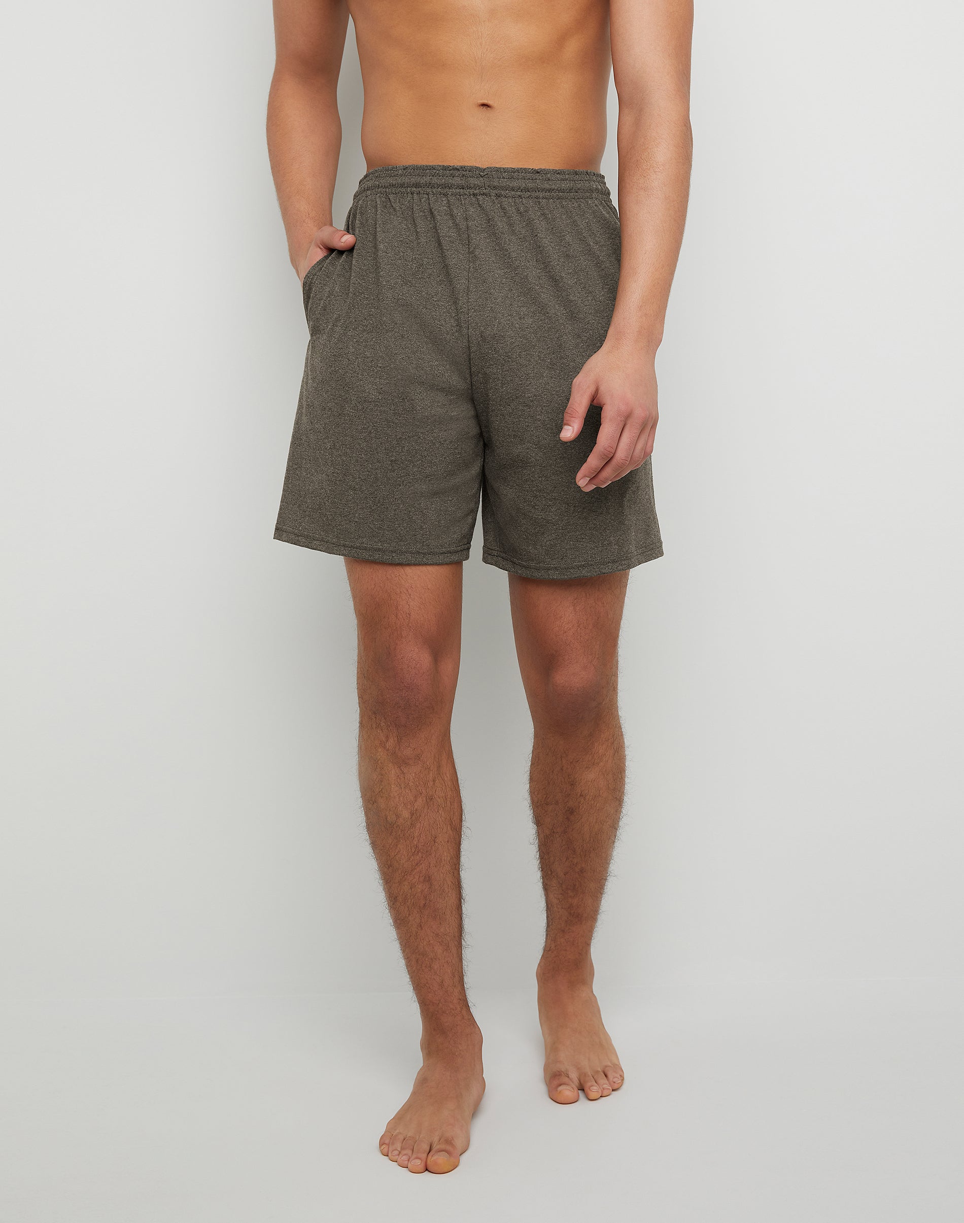 Hanes Essentials Men’s Cotton Shorts With Pockets, .” Camo Green