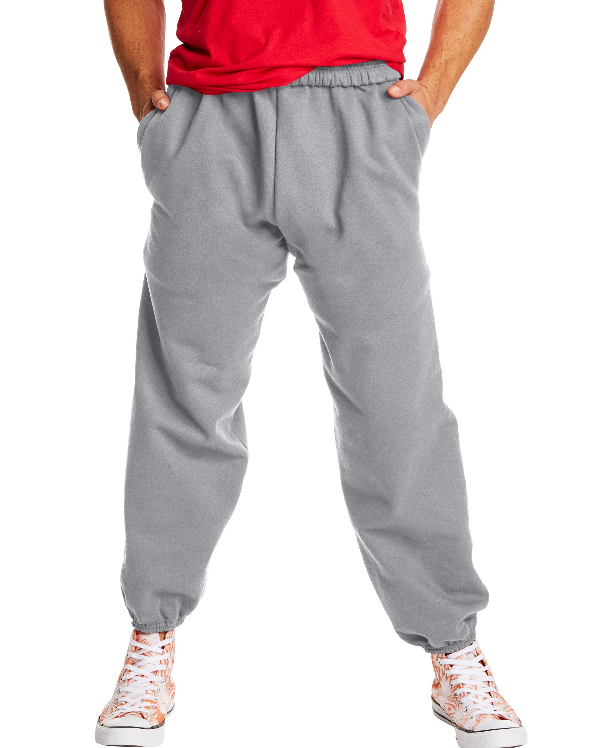 Hanes Sport Ultimate Men’s Fleece Joggers, ” Light Steel Hanes Sport Ultimate Men’s Fleece Joggers, ” Light Steel