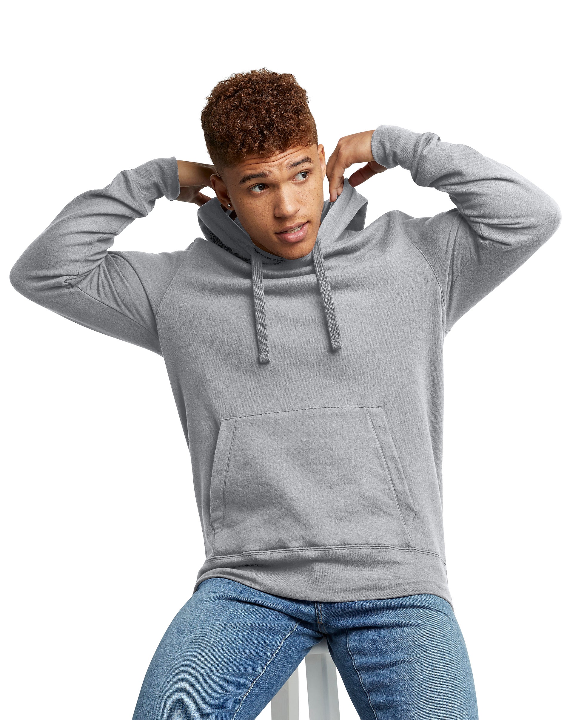 Hanes Originals Men’s Fleece Hoodie Light Steel Heather Hanes Originals Men’s Fleece Hoodie Light Steel Heather