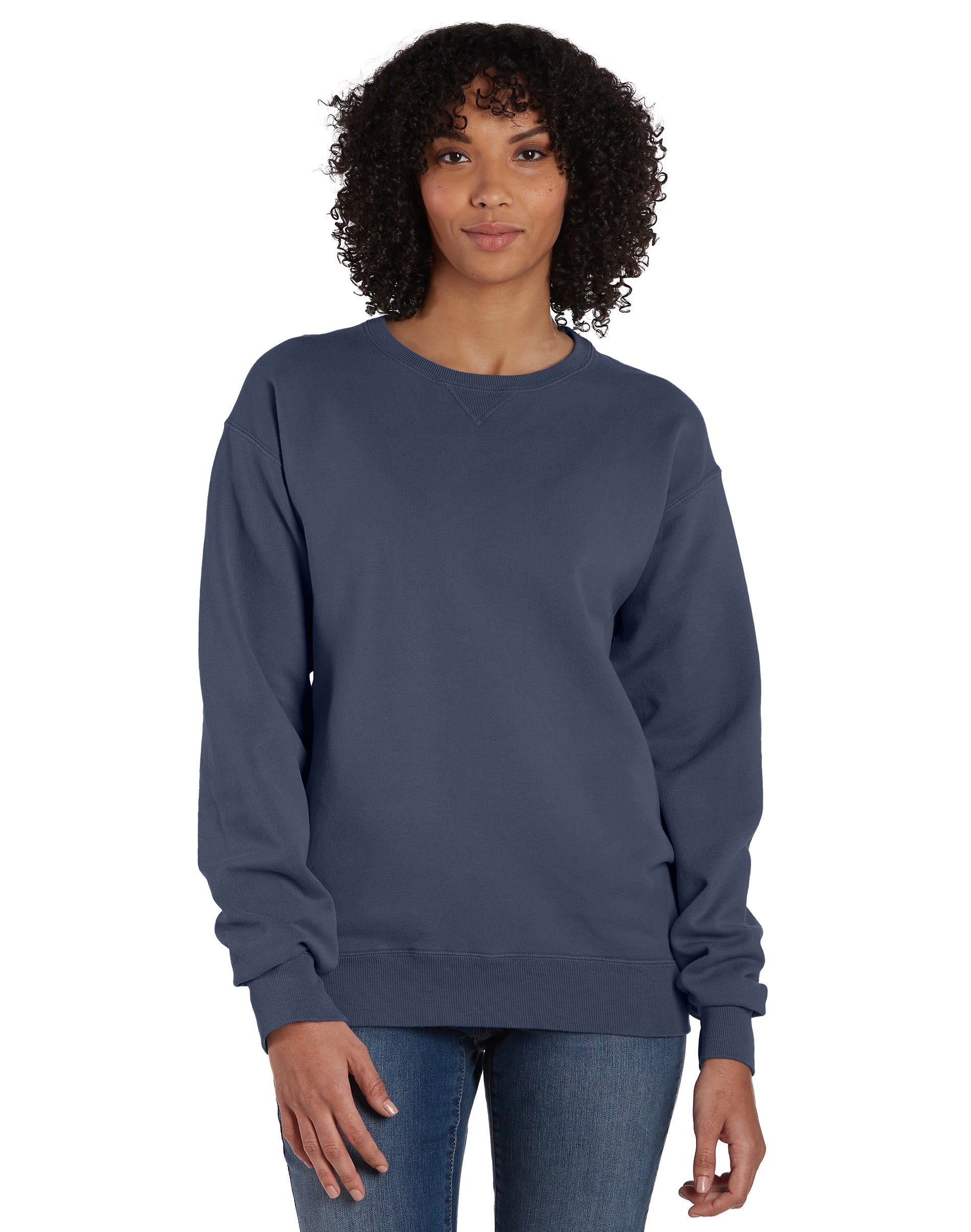 Hanes Unisex Garment Dyed Fleece Sweatshirt Anchor Slate Hanes Unisex Garment Dyed Fleece Sweatshirt Anchor Slate