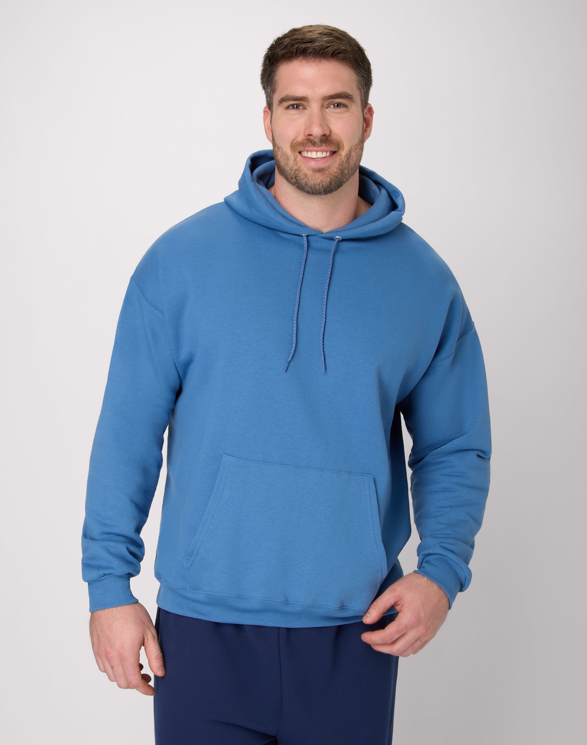 Hanes EcoSmart Men’s Fleece Hoodie Big & Tall Sizes Available Denim Blue Hanes EcoSmart Men’s Fleece Hoodie Big & Tall Sizes Available Denim Blue