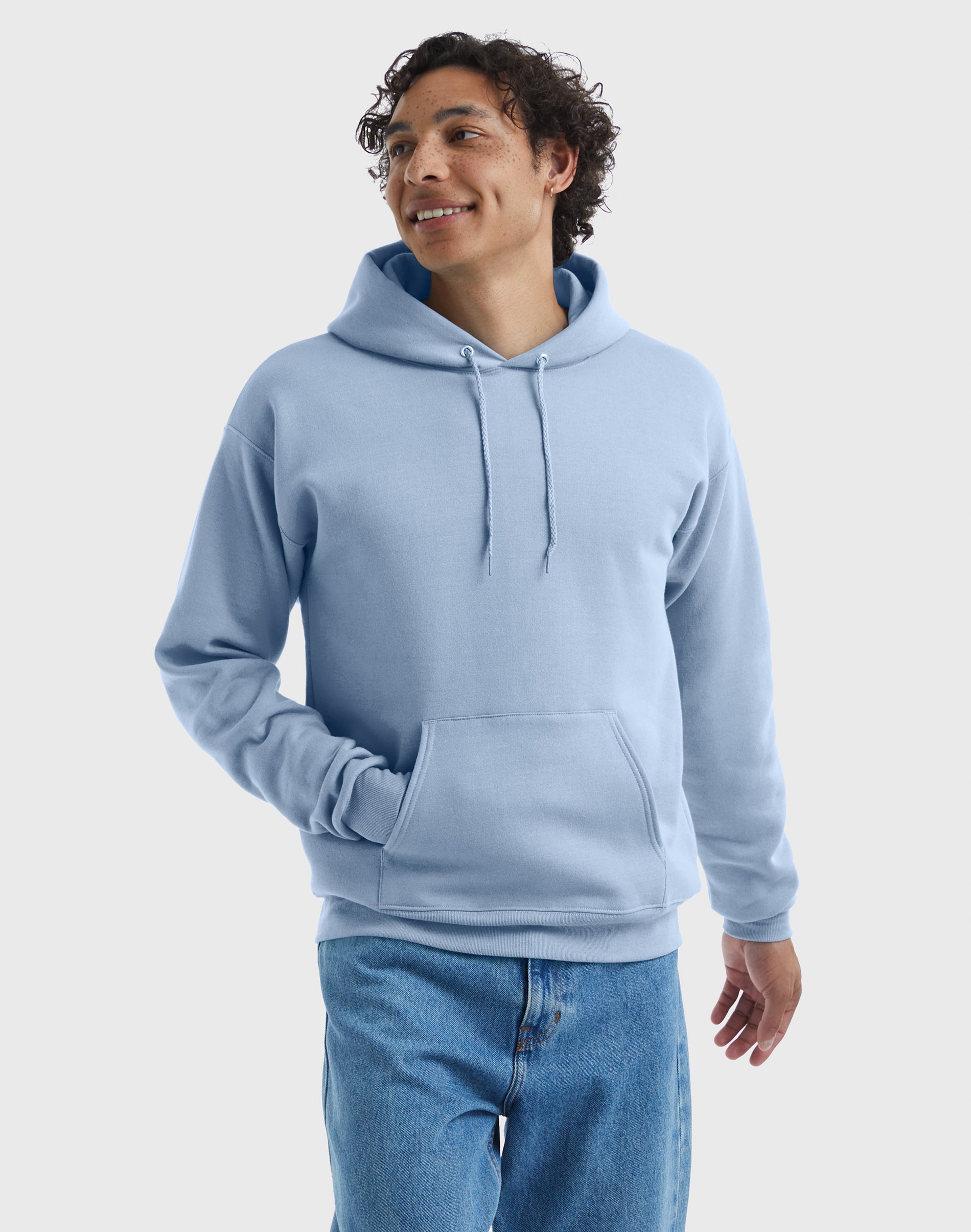 Hanes EcoSmart Men’s Fleece Hoodie Big & Tall Sizes Available Light Blue Hanes EcoSmart Men’s Fleece Hoodie Big & Tall Sizes Available Light Blue