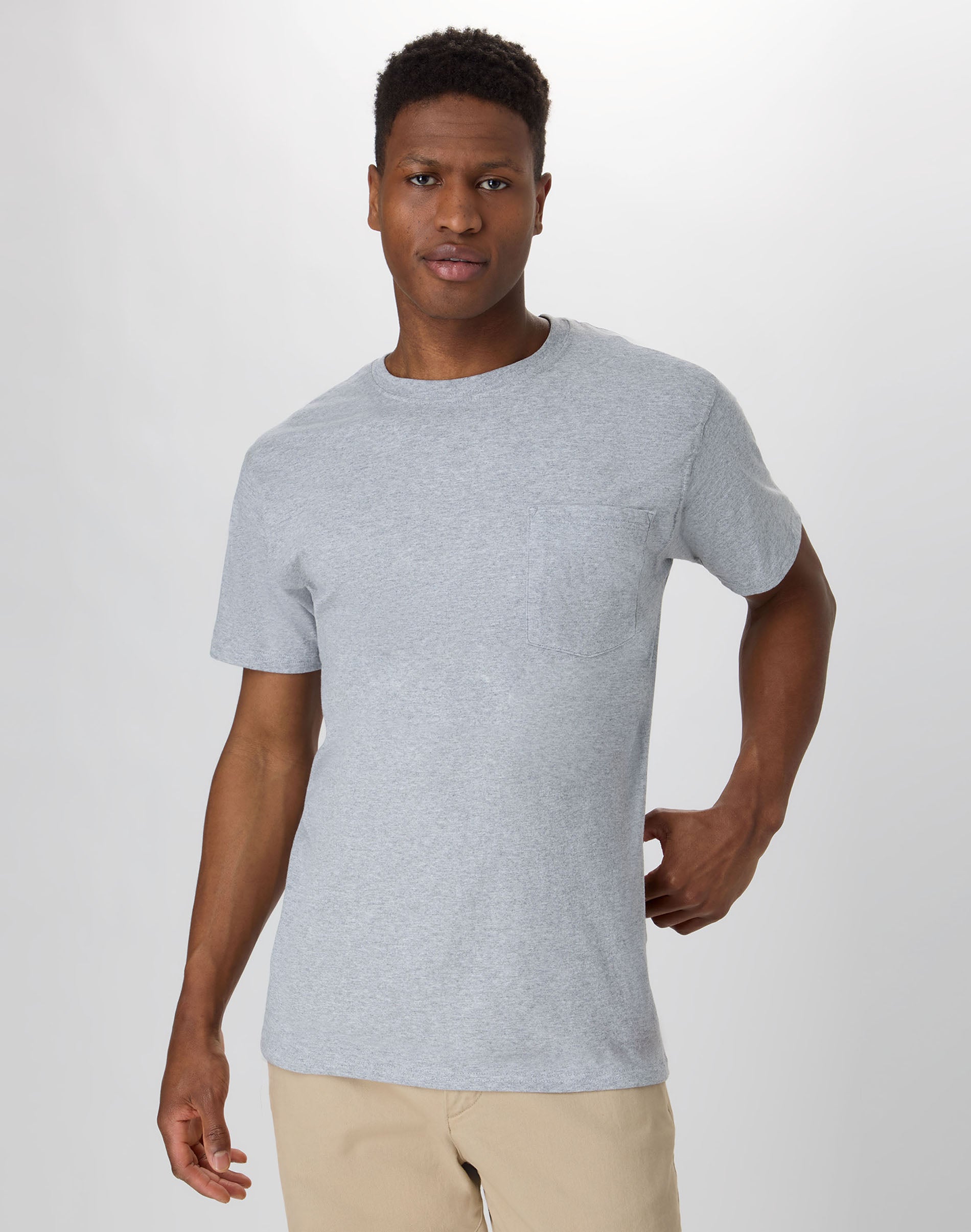 Hanes Workwear X-Temp Men’s Pocket Shirt, -Pack Light Steel Hanes Workwear X-Temp Men’s Pocket Shirt, -Pack Light Steel