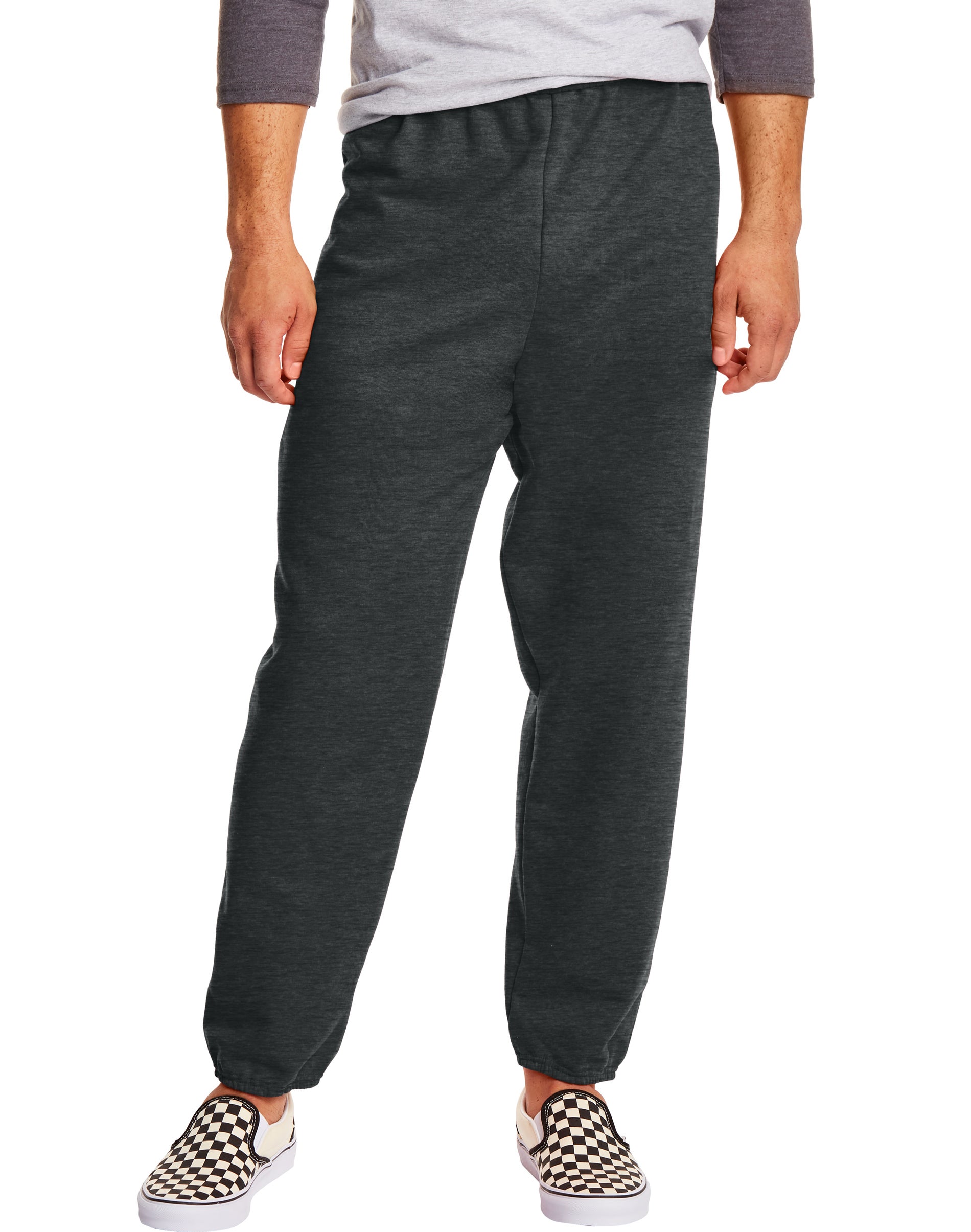 Hanes EcoSmart Men’s Fleece Sweatpants, ” Charcoal Heather