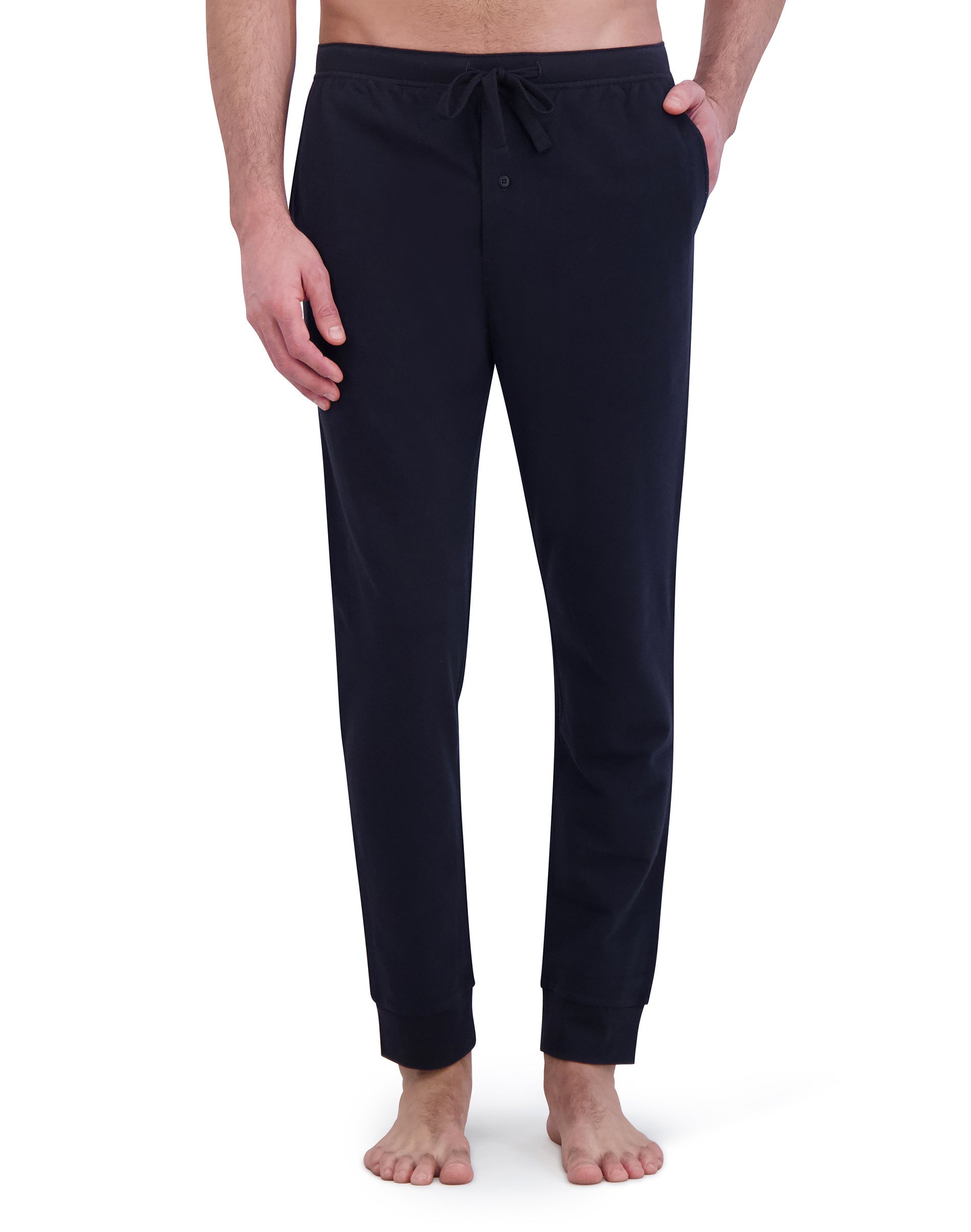 Hanes Originals Men’s Pajama Joggers, Cotton French Terry Black Hanes Originals Men’s Pajama Joggers, Cotton French Terry Black