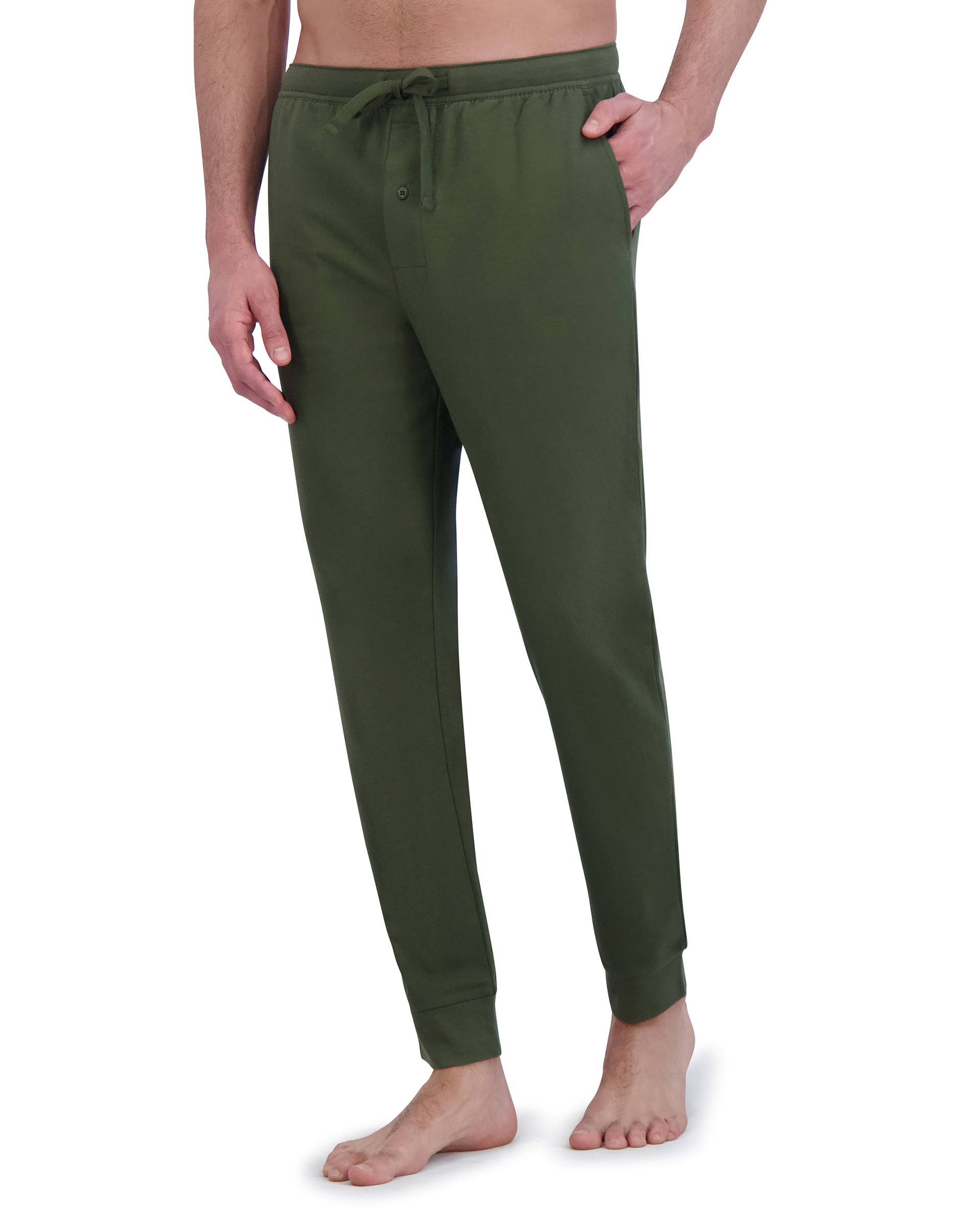Hanes Originals Men’s Pajama Joggers, Cotton French Terry Green