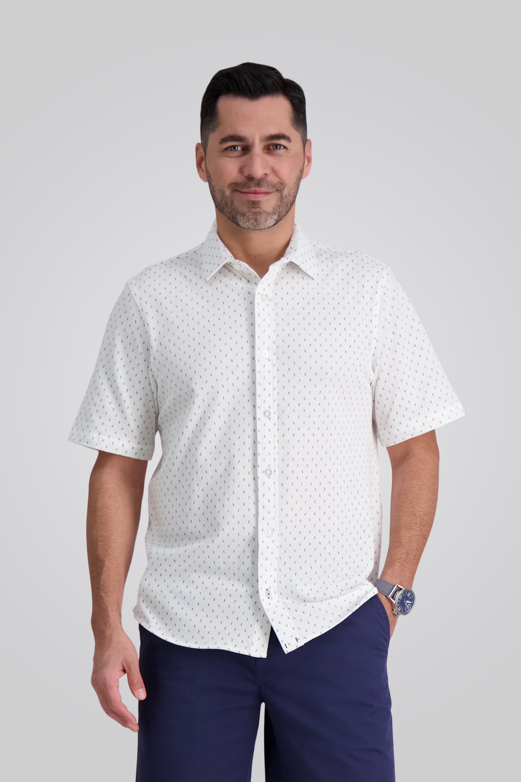 Haggar Pique Short Sleeve Button Down Shirt Haggar Pique Short Sleeve Button Down Shirt