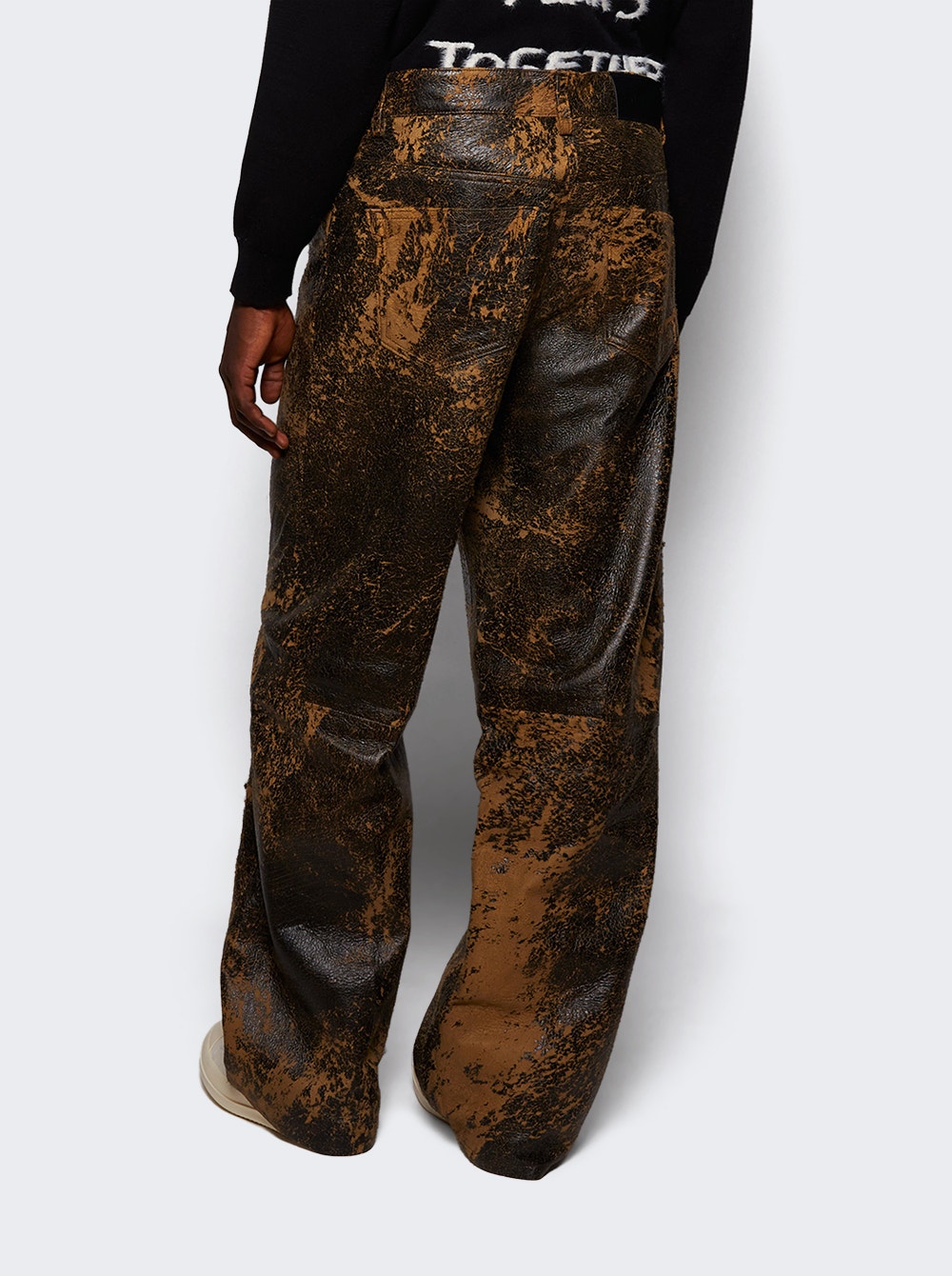 Aged Leather Venice Jeans Brown