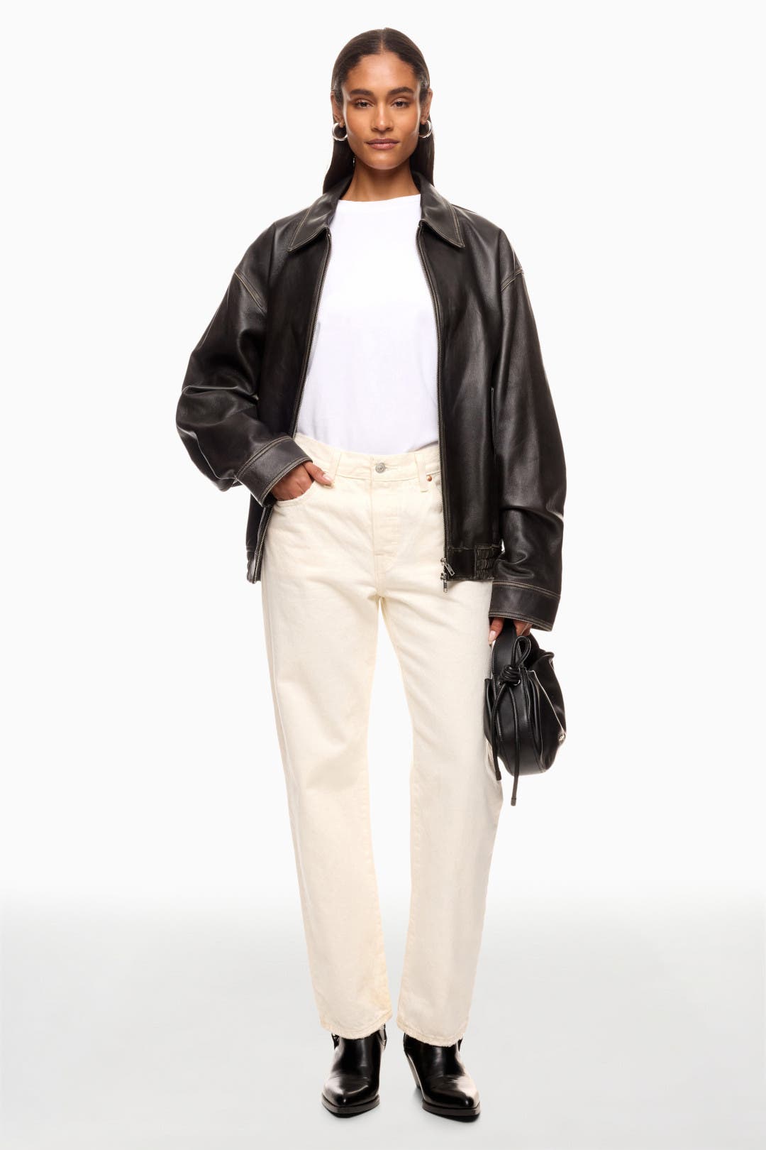 Levi’s Ecru Straight Leg Jeans White