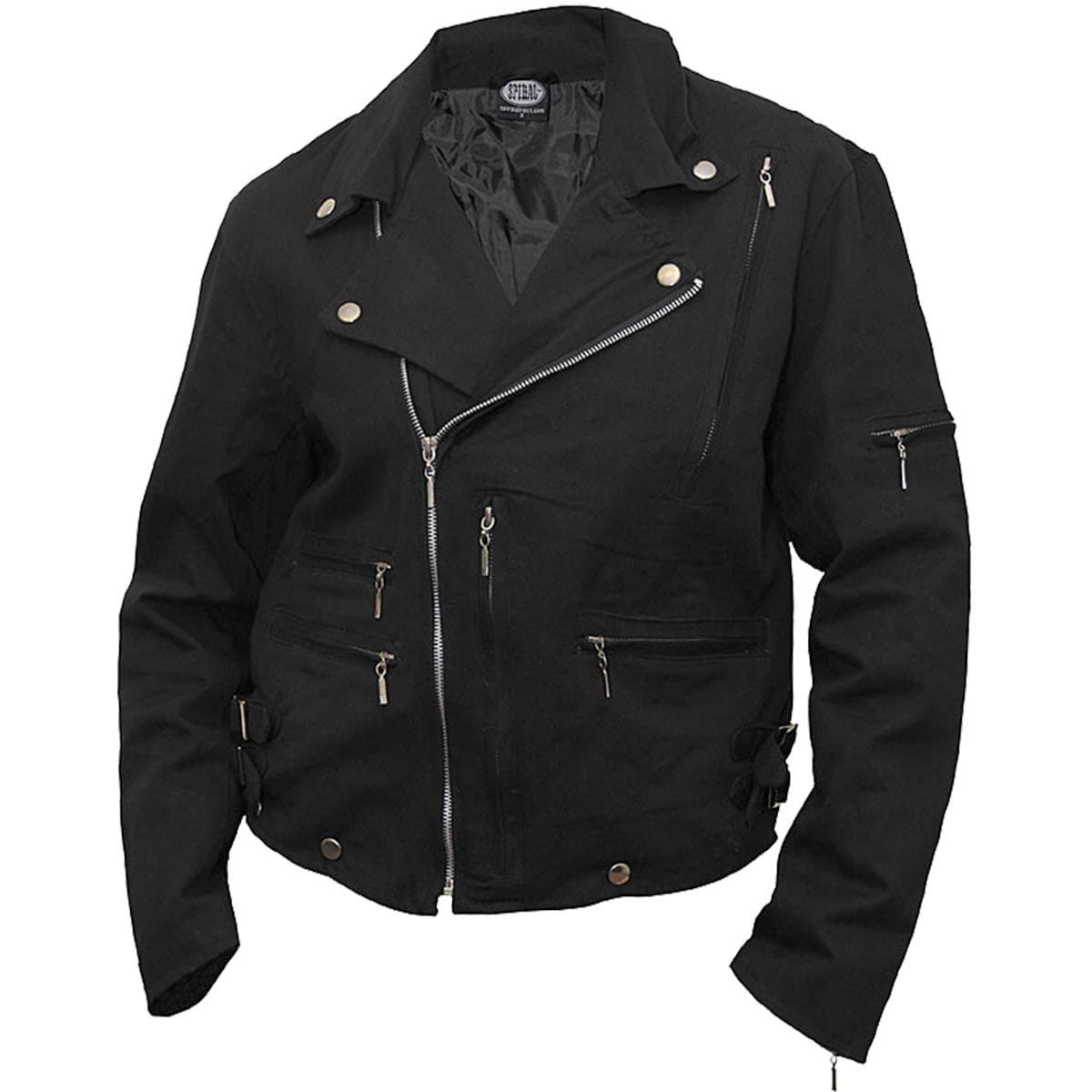 BONE FINGER – Lined Biker Jacket Black