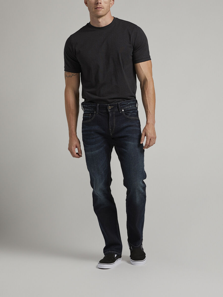 Men’s Allan Slim Fit Slim Straight Leg Jeans Indigo Size by Silver Jeans
