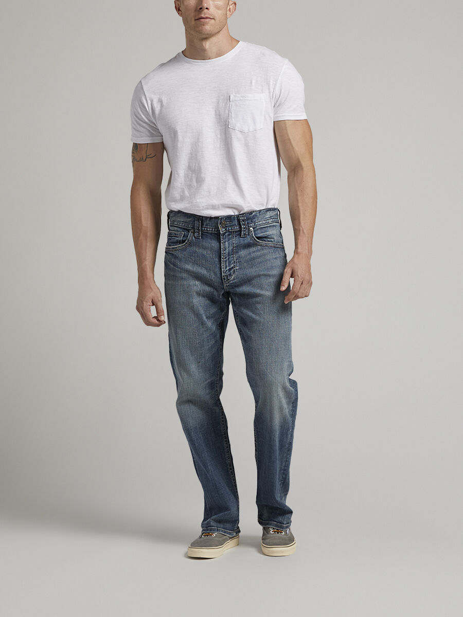 Men’s Gordie Loose Fit Straight Leg Jeans Indigo Size by Silver Jeans Men’s Gordie Loose Fit Straight Leg Jeans Indigo Size by Silver Jeans