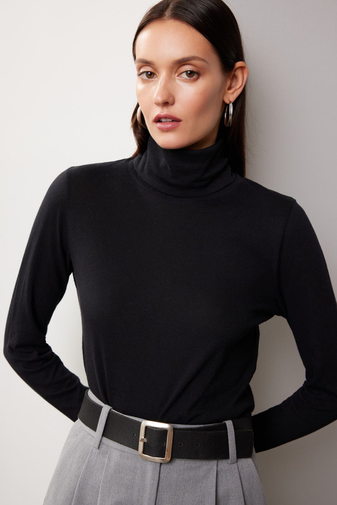 Majestic Filatures Cashmere Cotton Turtleneck Sweater Black Majestic Filatures Cashmere Cotton Turtleneck Sweater Black