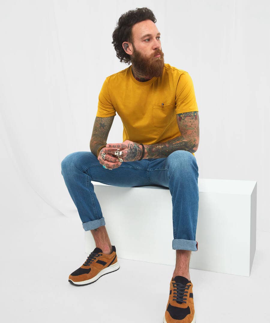 Men’s Better Than Basic Shirt – Size Large – Mustard – by Joe Browns Men’s Better Than Basic Shirt – Size Large – Mustard – by Joe Browns