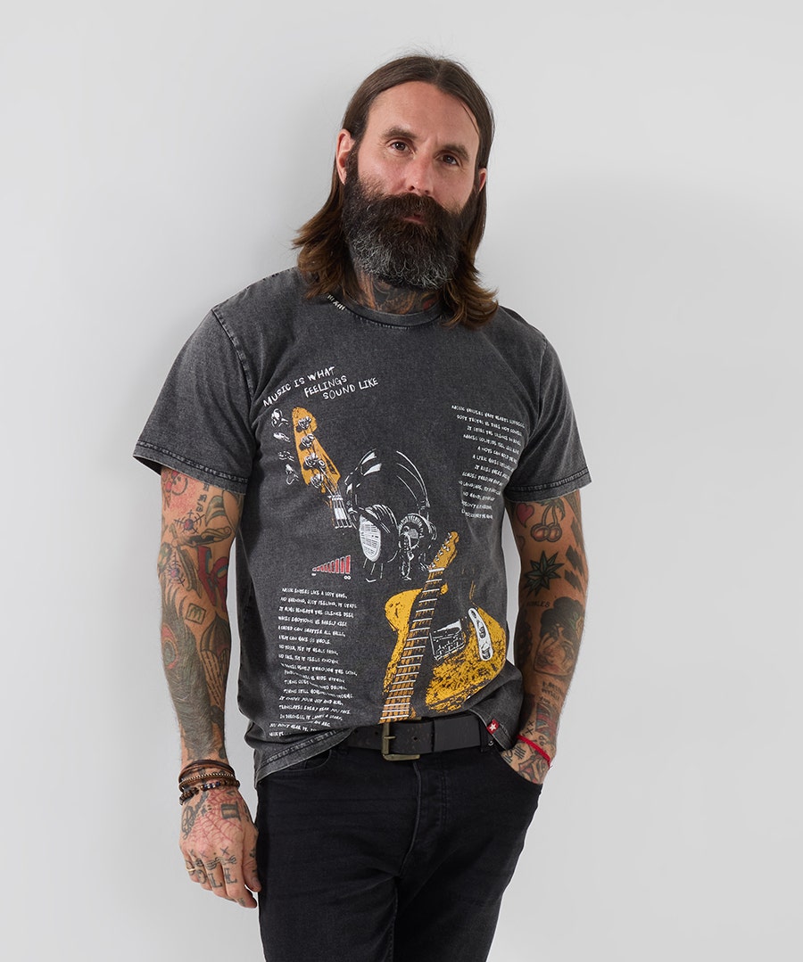 Music Script Shirt – Size Large – Grey – by Joe Browns Music Script Shirt – Size Large – Grey – by Joe Browns