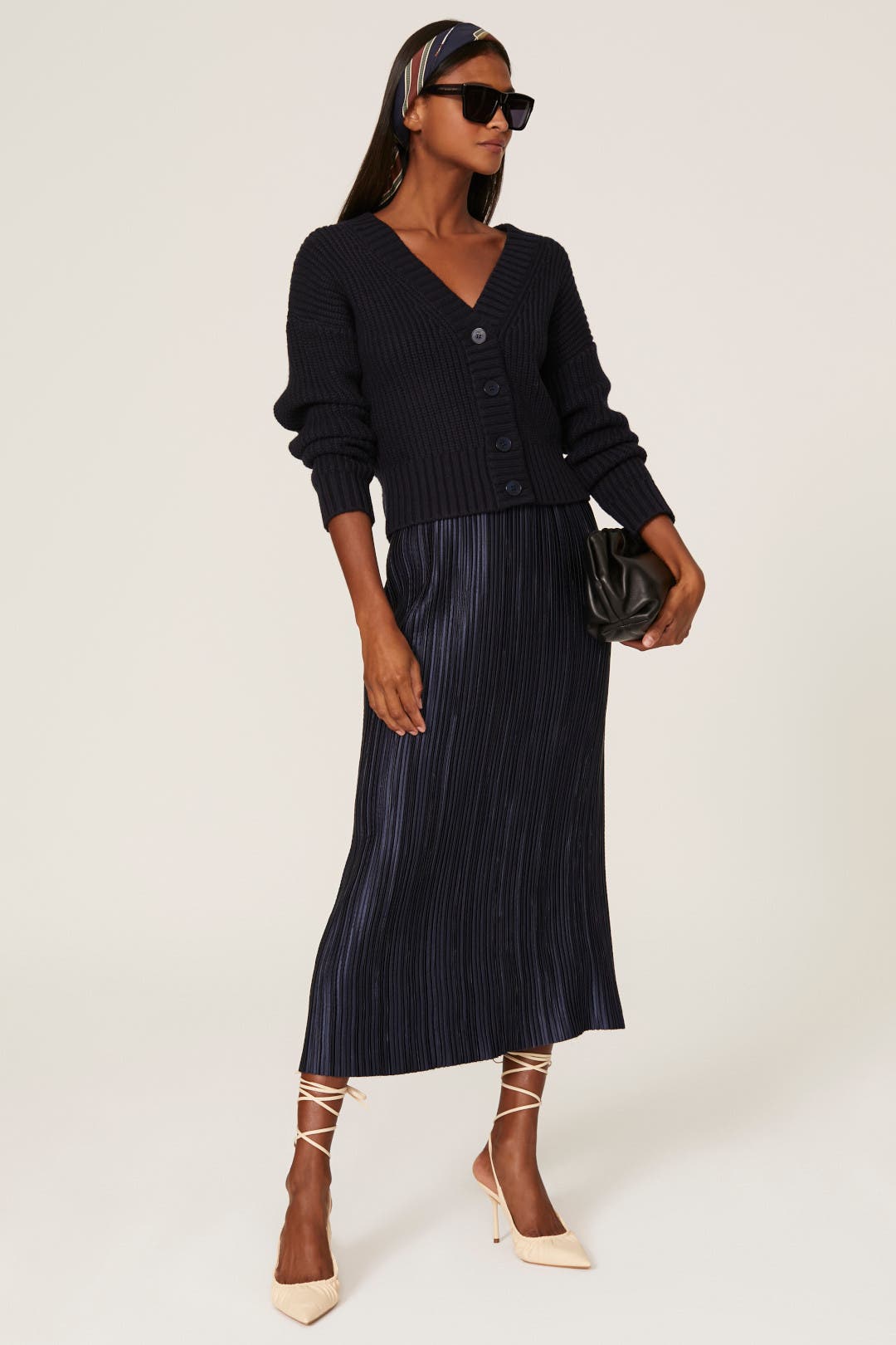Marissa Webb x RTR Navy Ribbed Cardigan Blue Marissa Webb x RTR Navy Ribbed Cardigan Blue