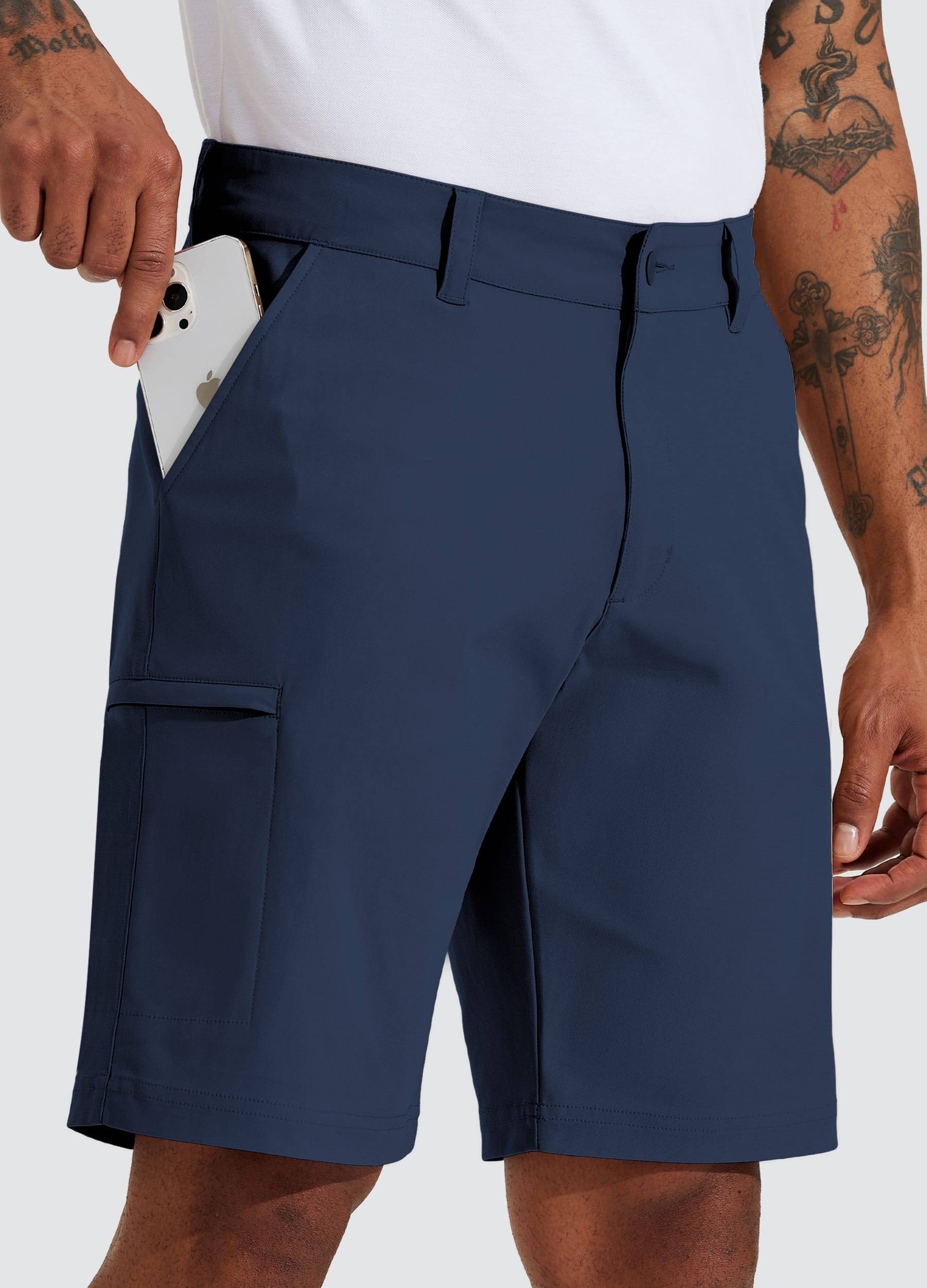 Men’s Versatile Golf Shorts — Performance Stretch, Quick-Dry – Navy Inch Men’s Versatile Golf Shorts — Performance Stretch, Quick-Dry – Navy Inch