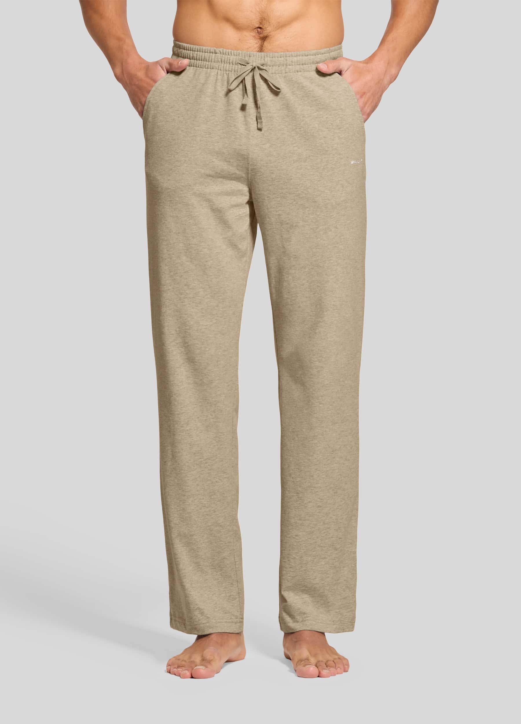 Men’s Relaxed Fit Cotton Sweatpants – Oatmeal Regular
